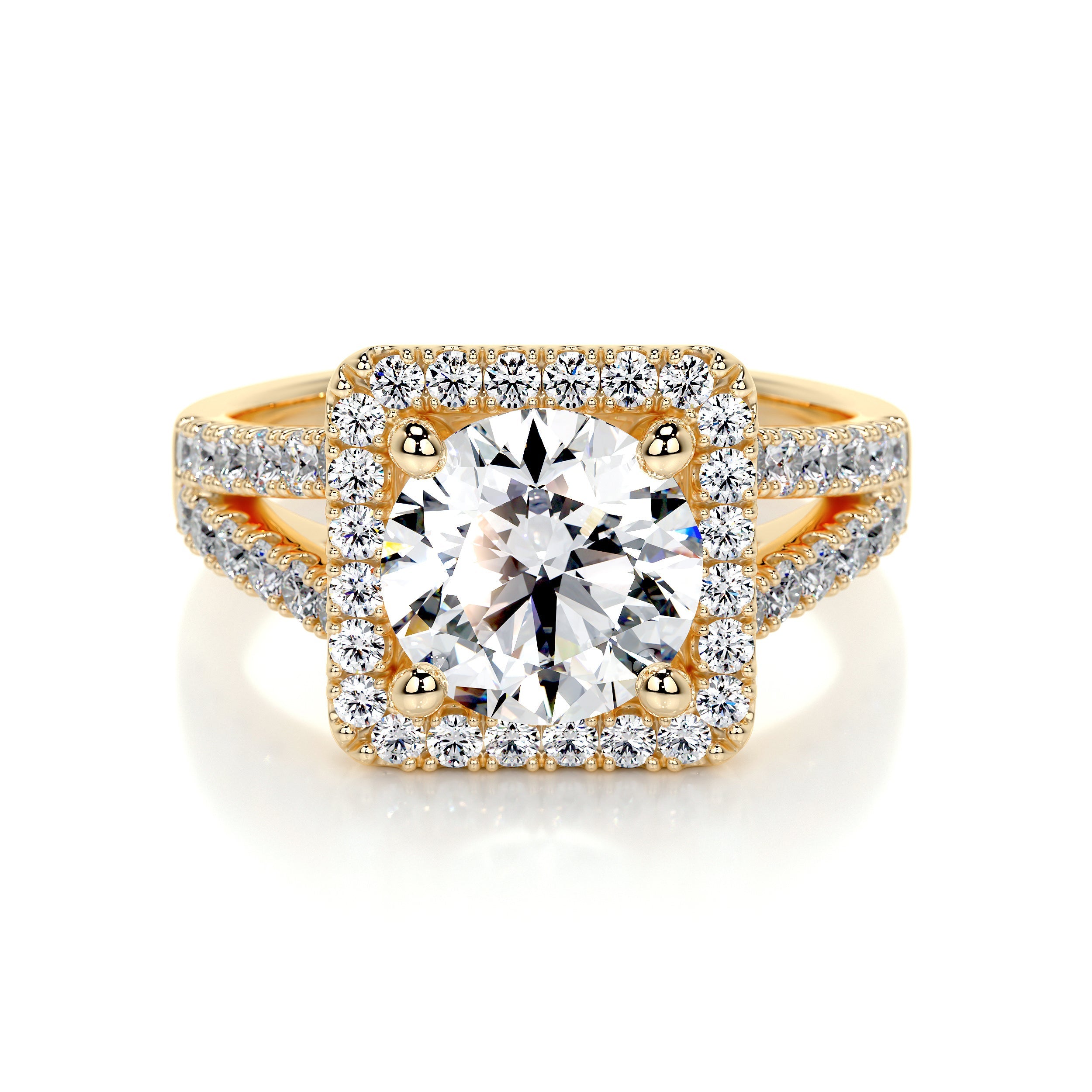Addison Lab Grown Diamond Ring   (2.5 Carat) -18K Yellow Gold