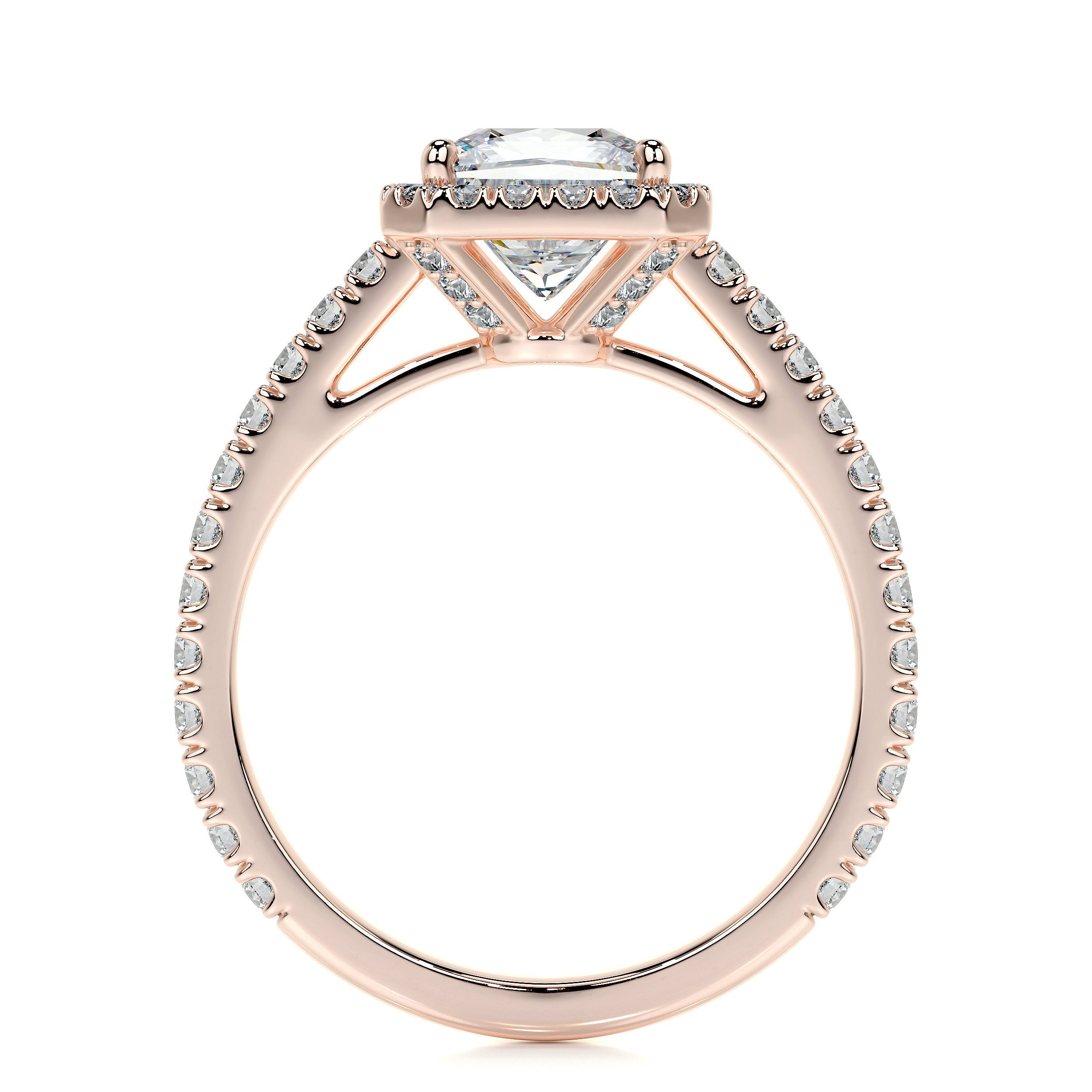 Selena Lab Grown Diamond Ring -14K Rose Gold