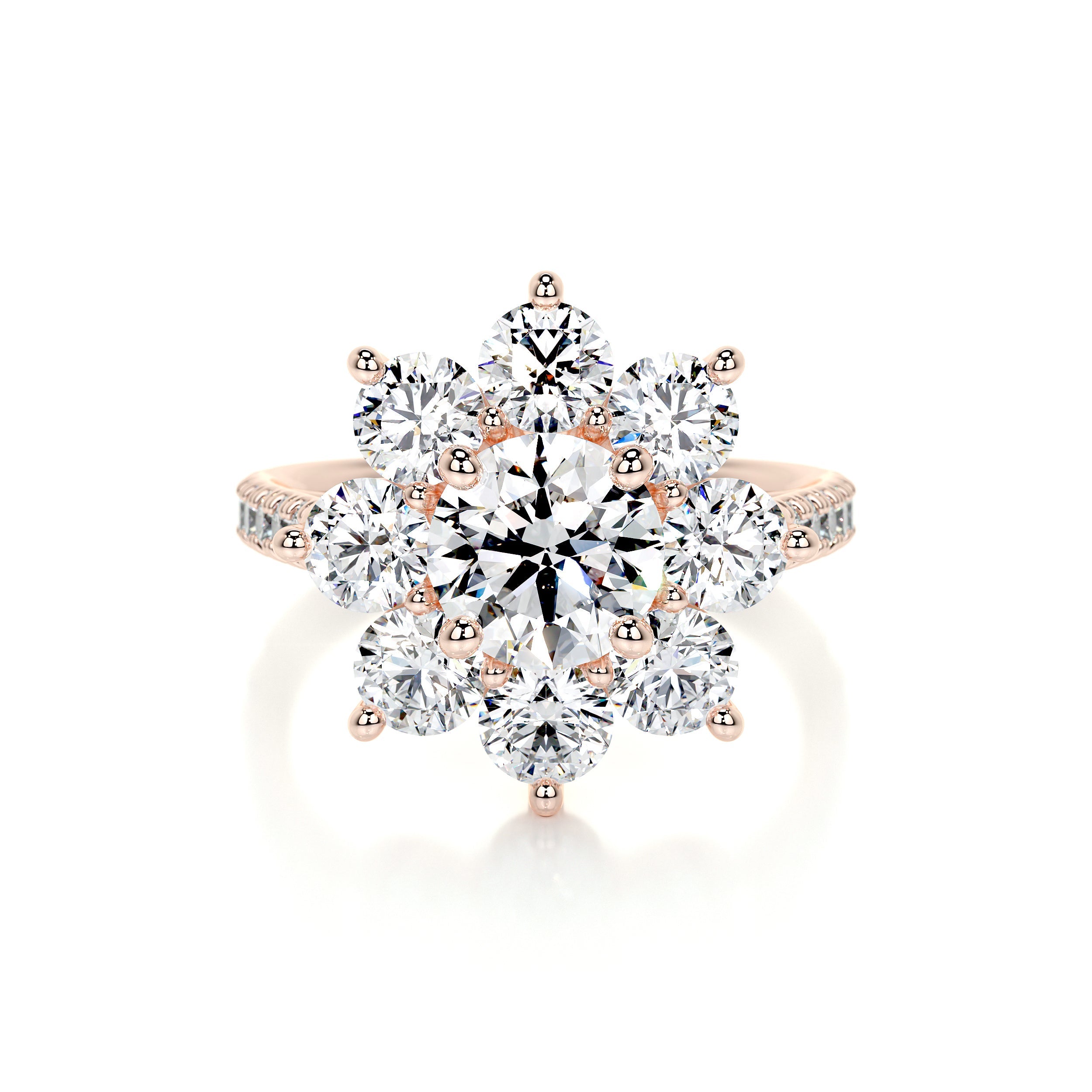 La Fleur Lab Grown Diamond Ring (2.5 Carat) -14K Rose Gold