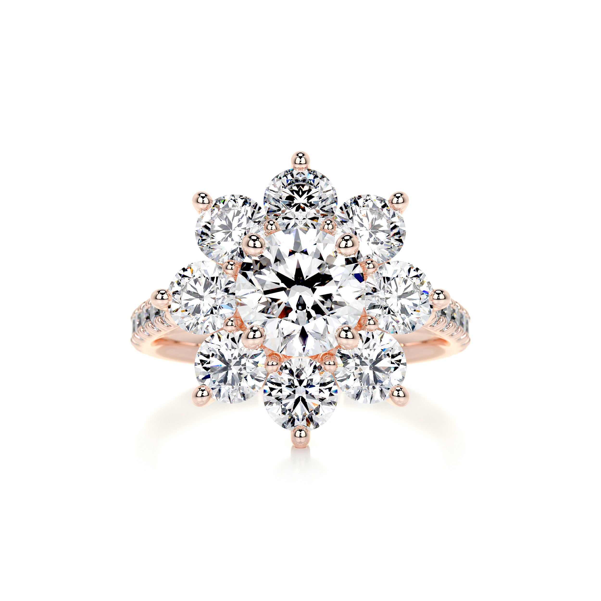 La Fleur Diamond Engagement Ring -14K Rose Gold