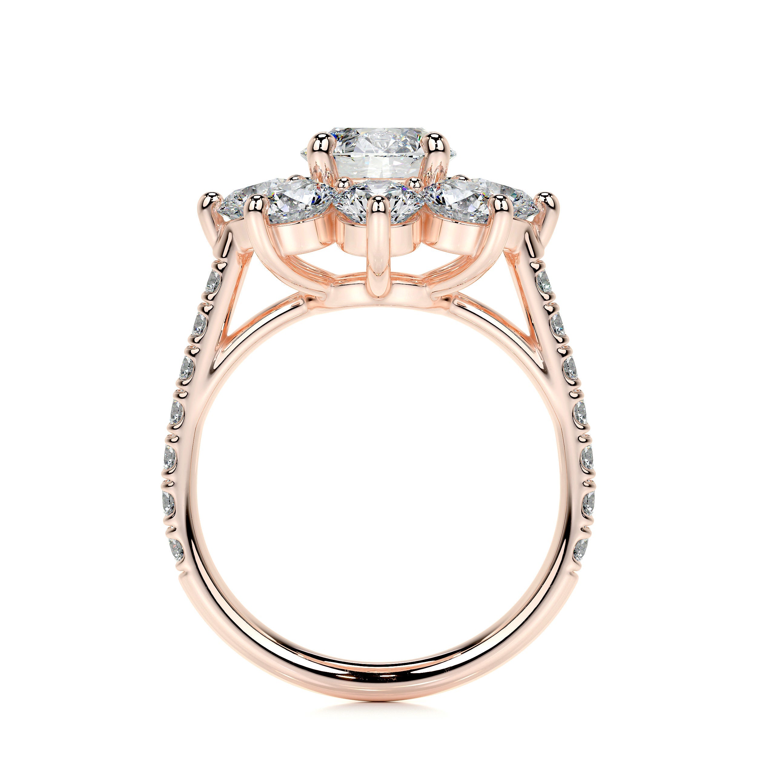 La Fleur Lab Grown Diamond Ring (2.5 Carat) -14K Rose Gold