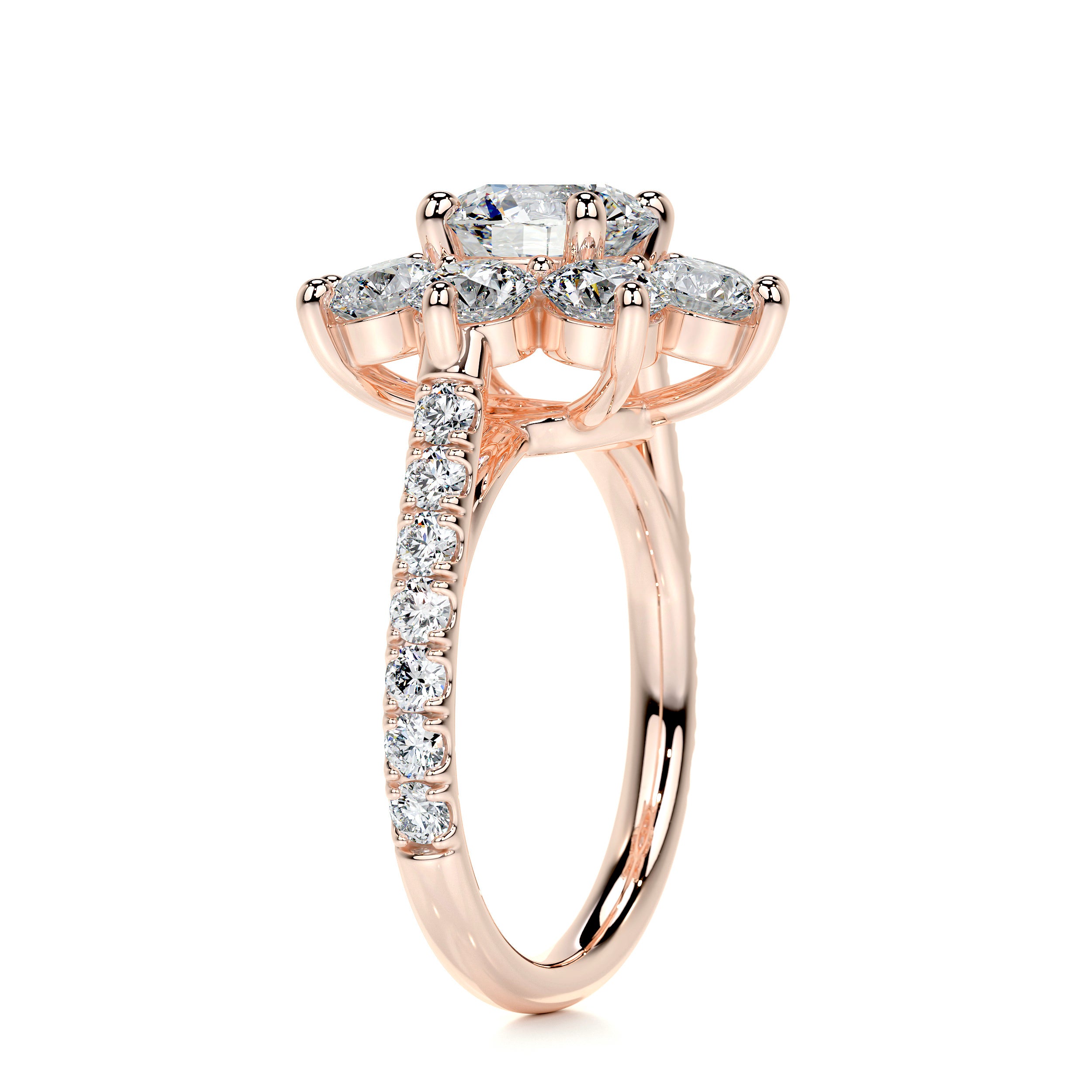 La Fleur Diamond Engagement Ring -14K Rose Gold