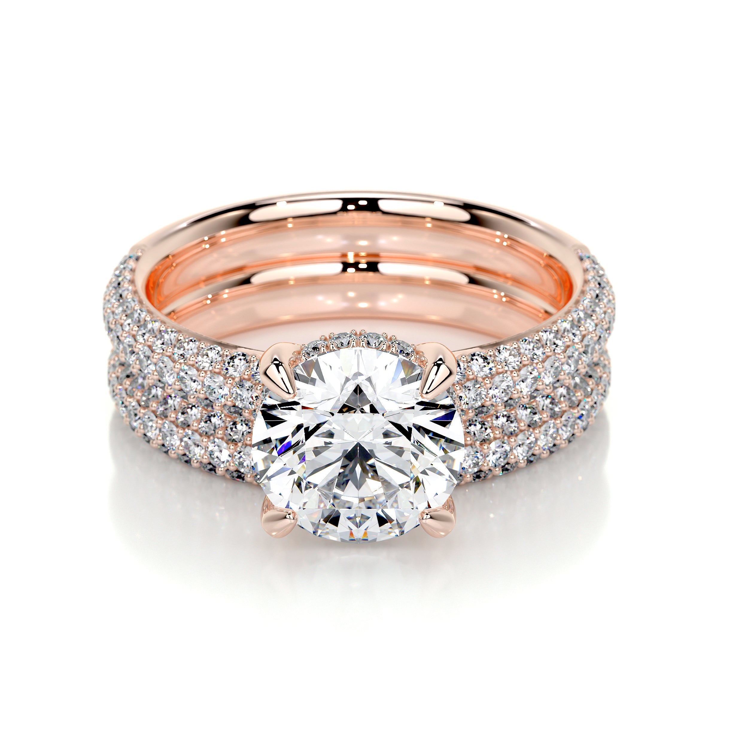 Helena Lab Grown Diamond Bridal Set   (2 Carat) -14K Rose Gold