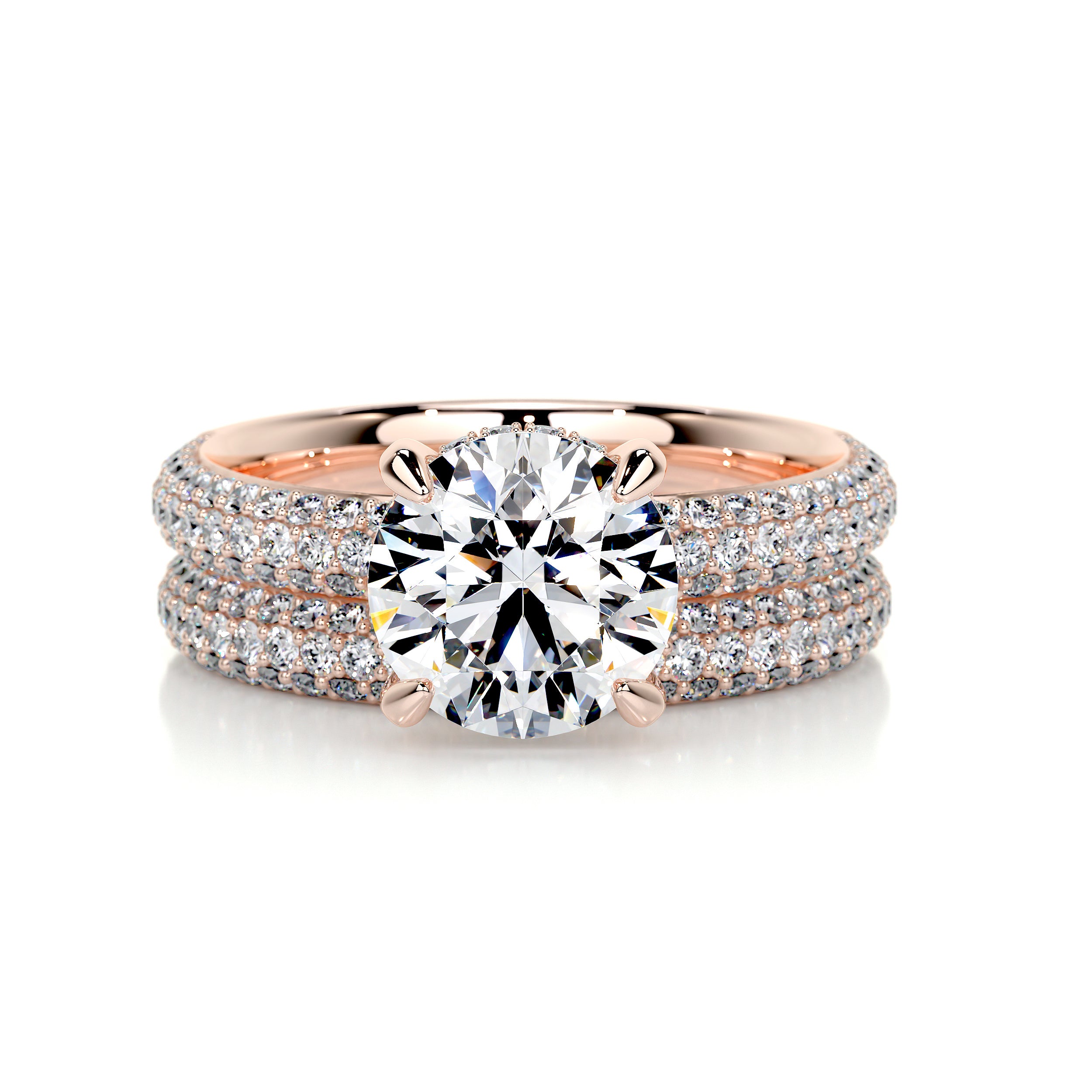 Helena Diamond Bridal Set -14K Rose Gold