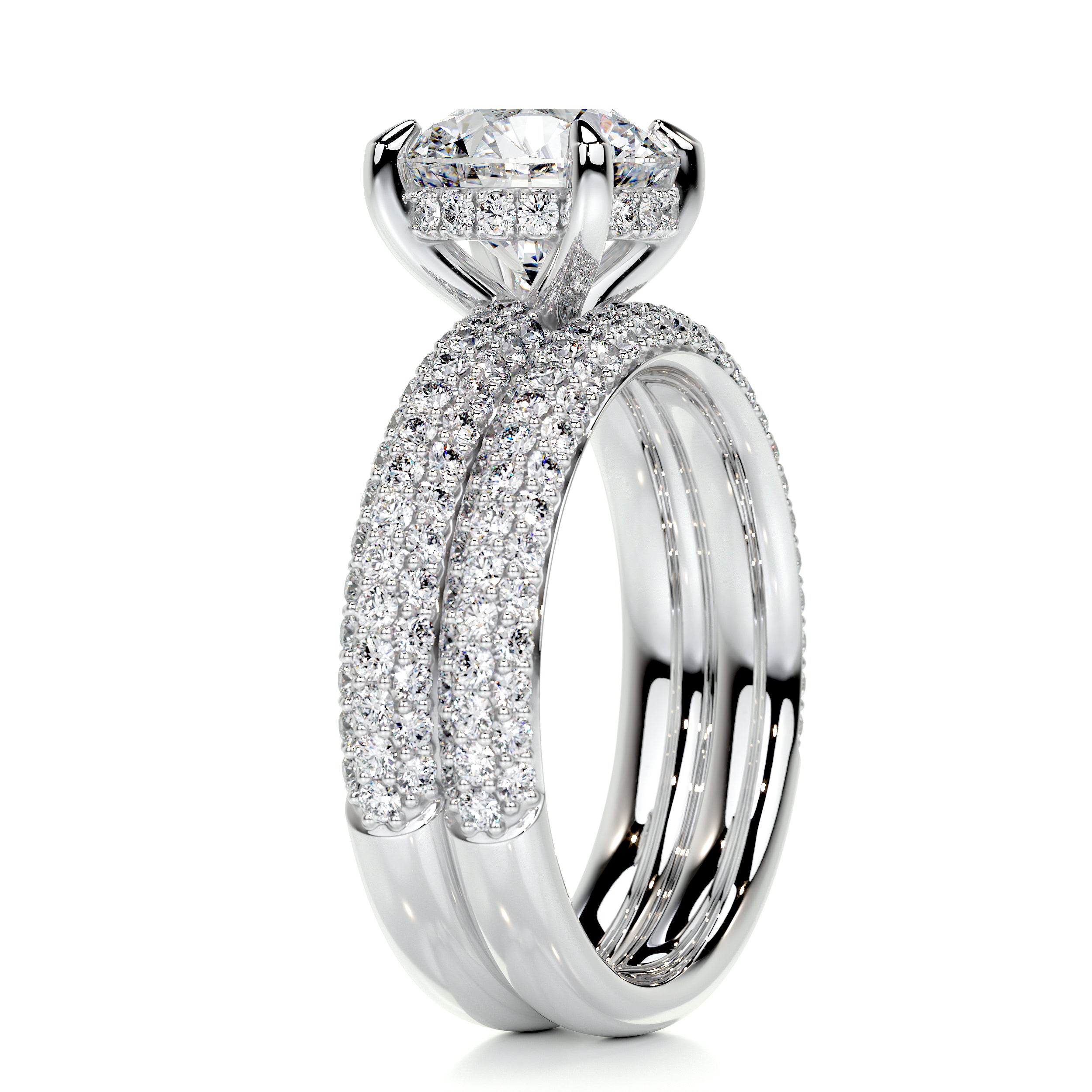 Helena Diamond Bridal Set -14K White Gold