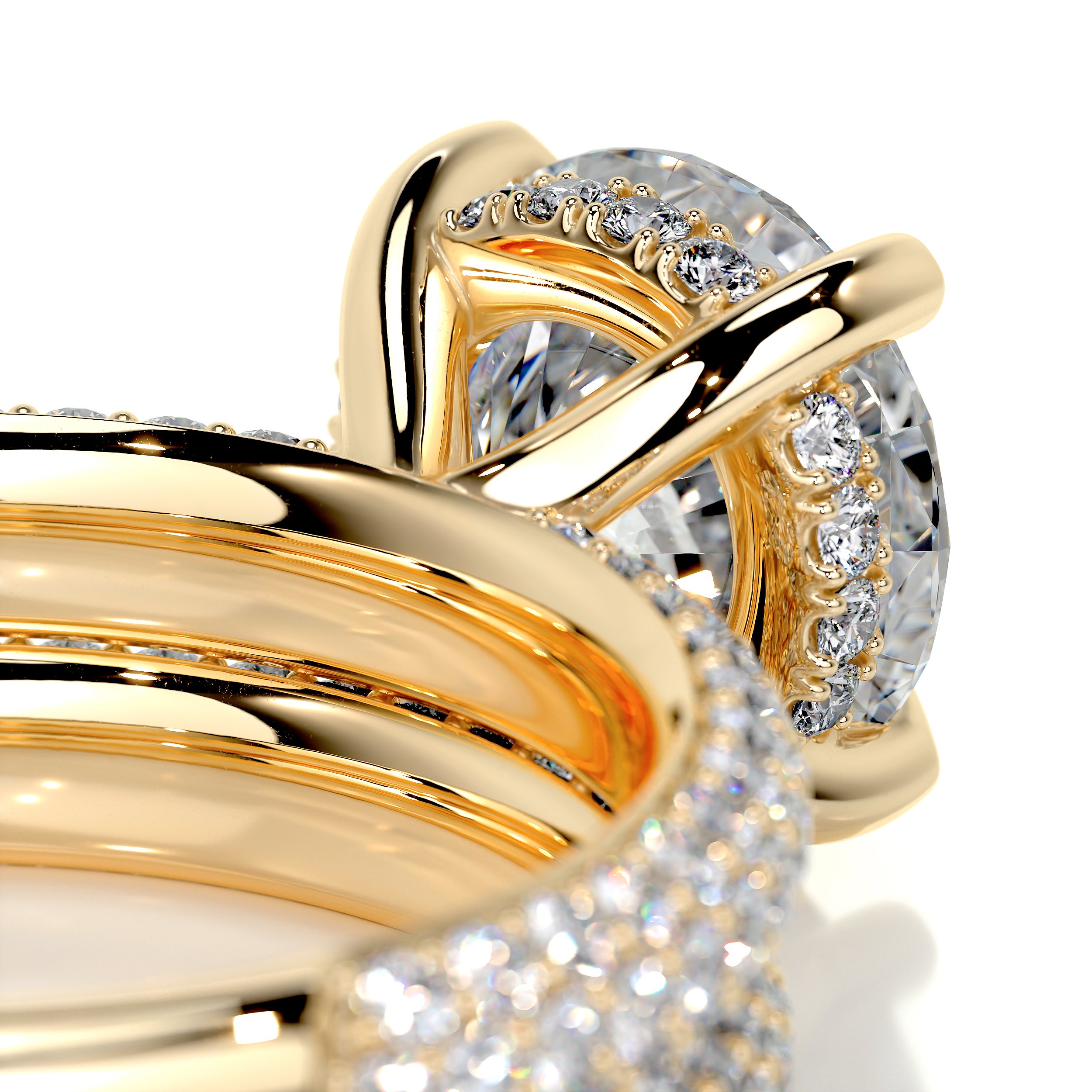 Helena Diamond Bridal Set -18K Yellow Gold