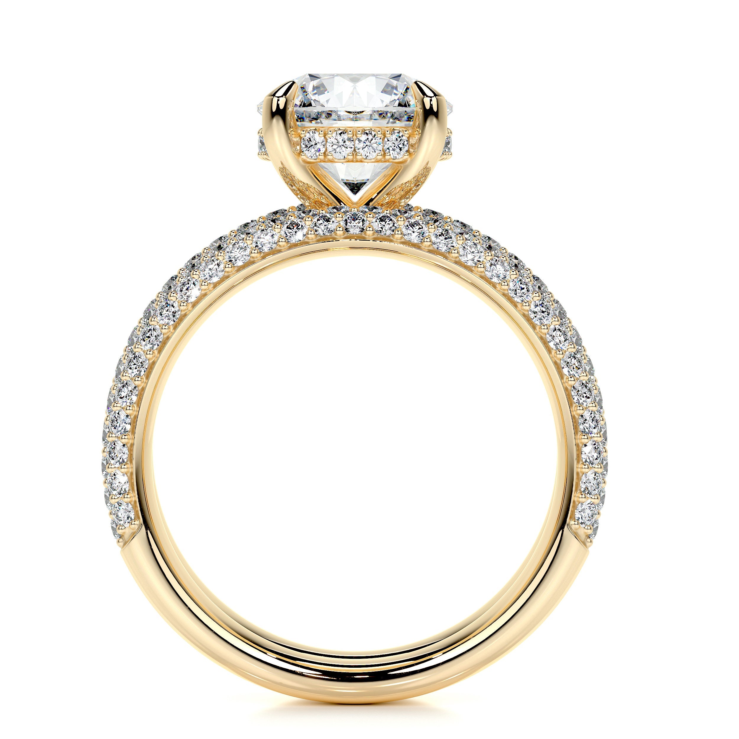 Helena Lab Grown Diamond Bridal Set   (2 Carat) -18K Yellow Gold