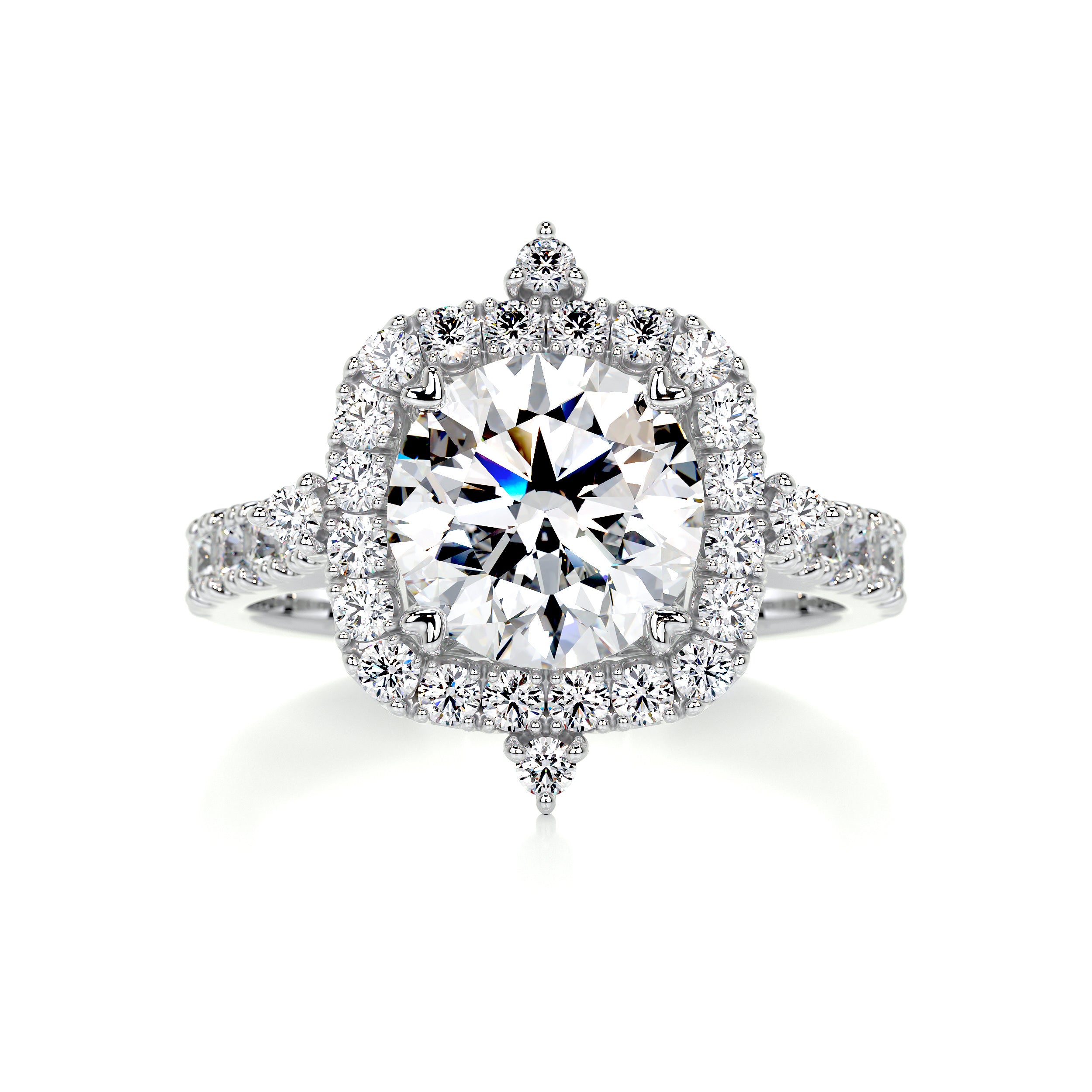 Francesca Diamond Engagement Ring -14K White Gold
