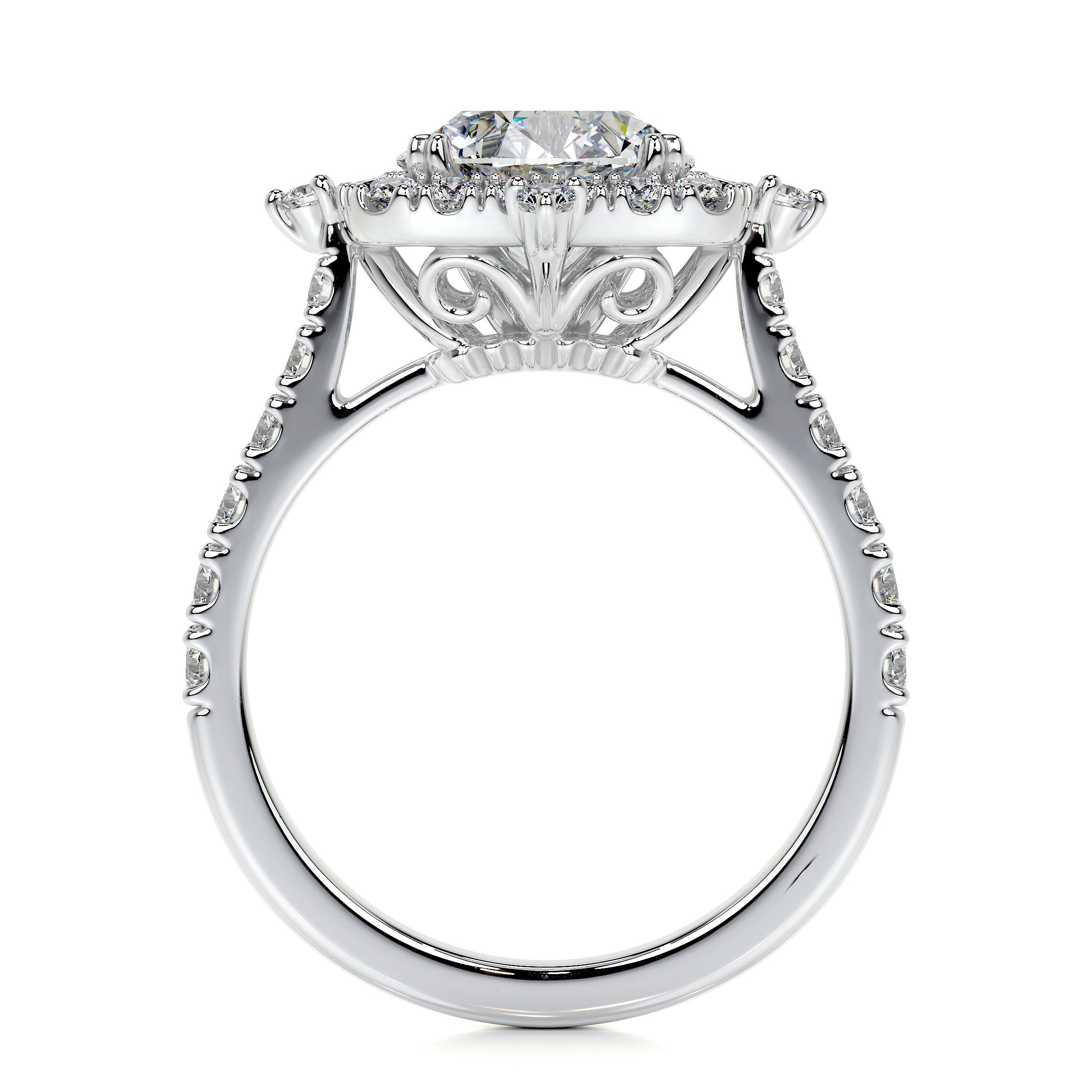 Francesca Lab Grown Diamond Ring   (2 Carat) -14K White Gold
