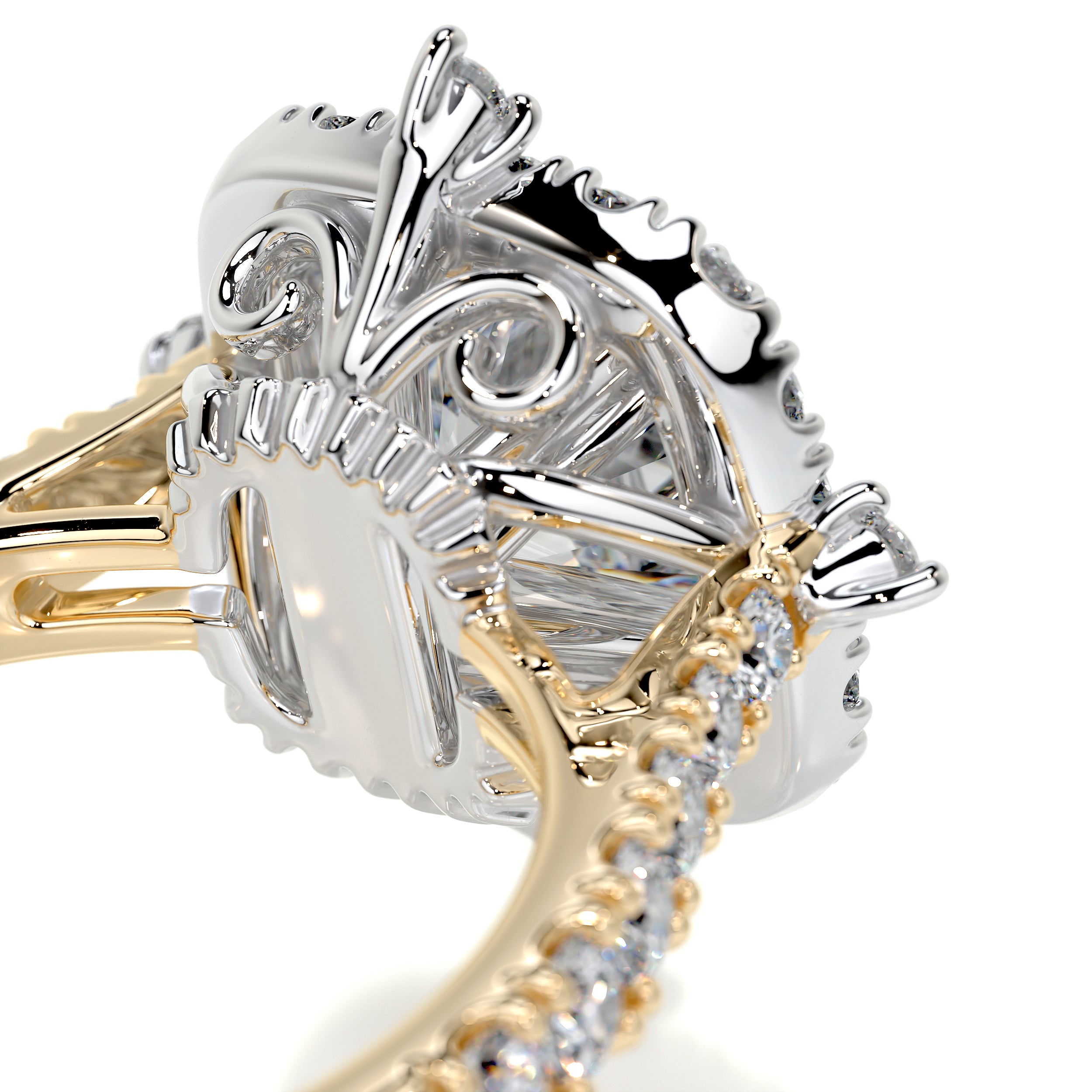 Francesca Diamond Engagement Ring -18K Yellow Gold