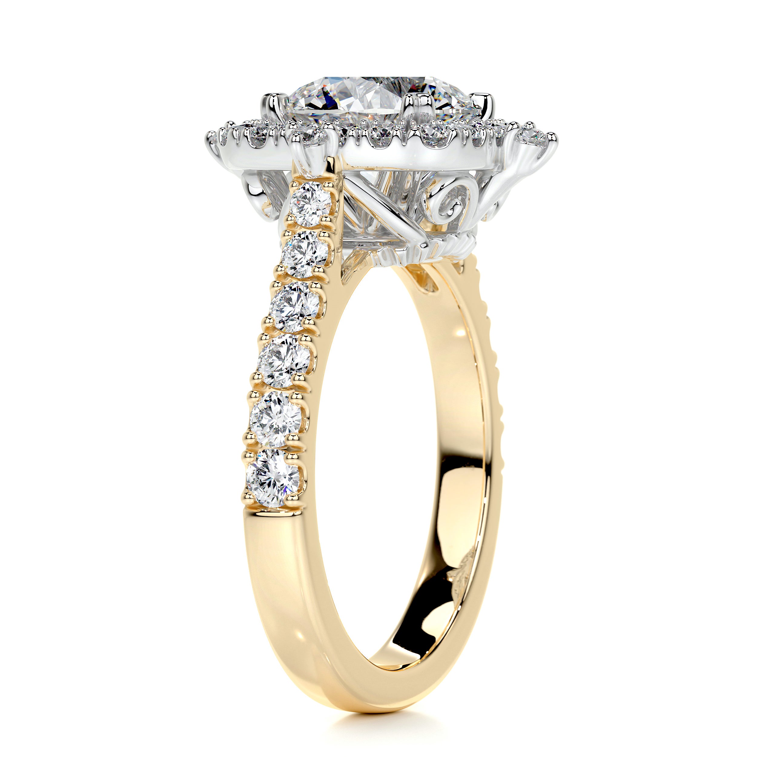 Francesca Diamond Engagement Ring -18K Yellow Gold