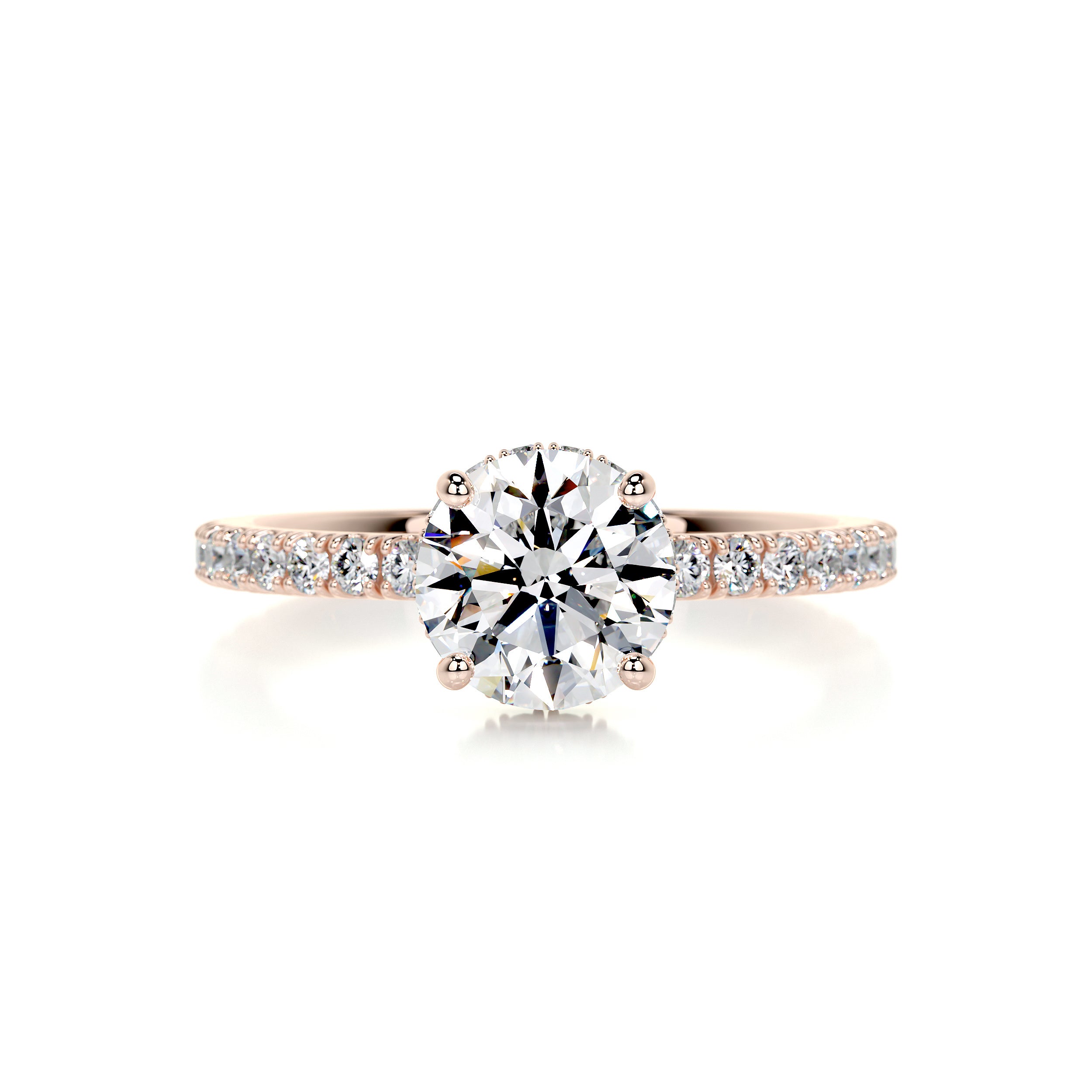 Vivienne Diamond Engagement Ring -14K Rose Gold