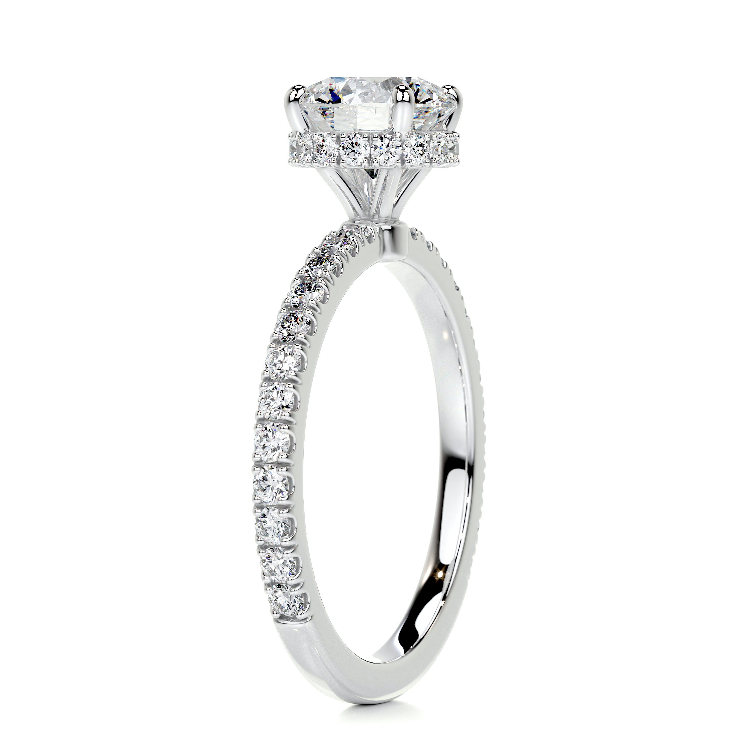 Vivienne Diamond Engagement Ring -14K White Gold