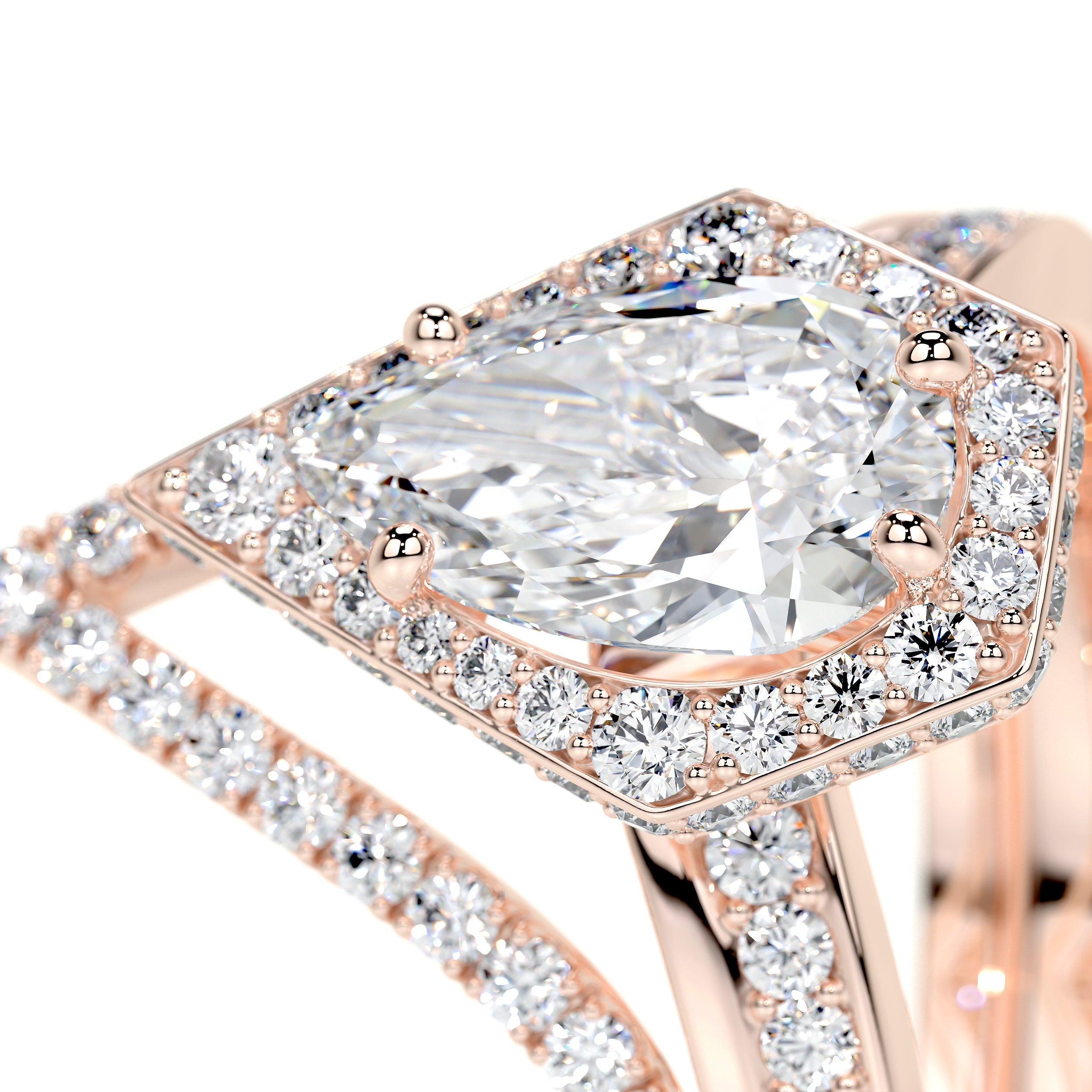 Kendall Lab Grown Diamond Bridal Set (2.5 Carat) -14K Rose Gold