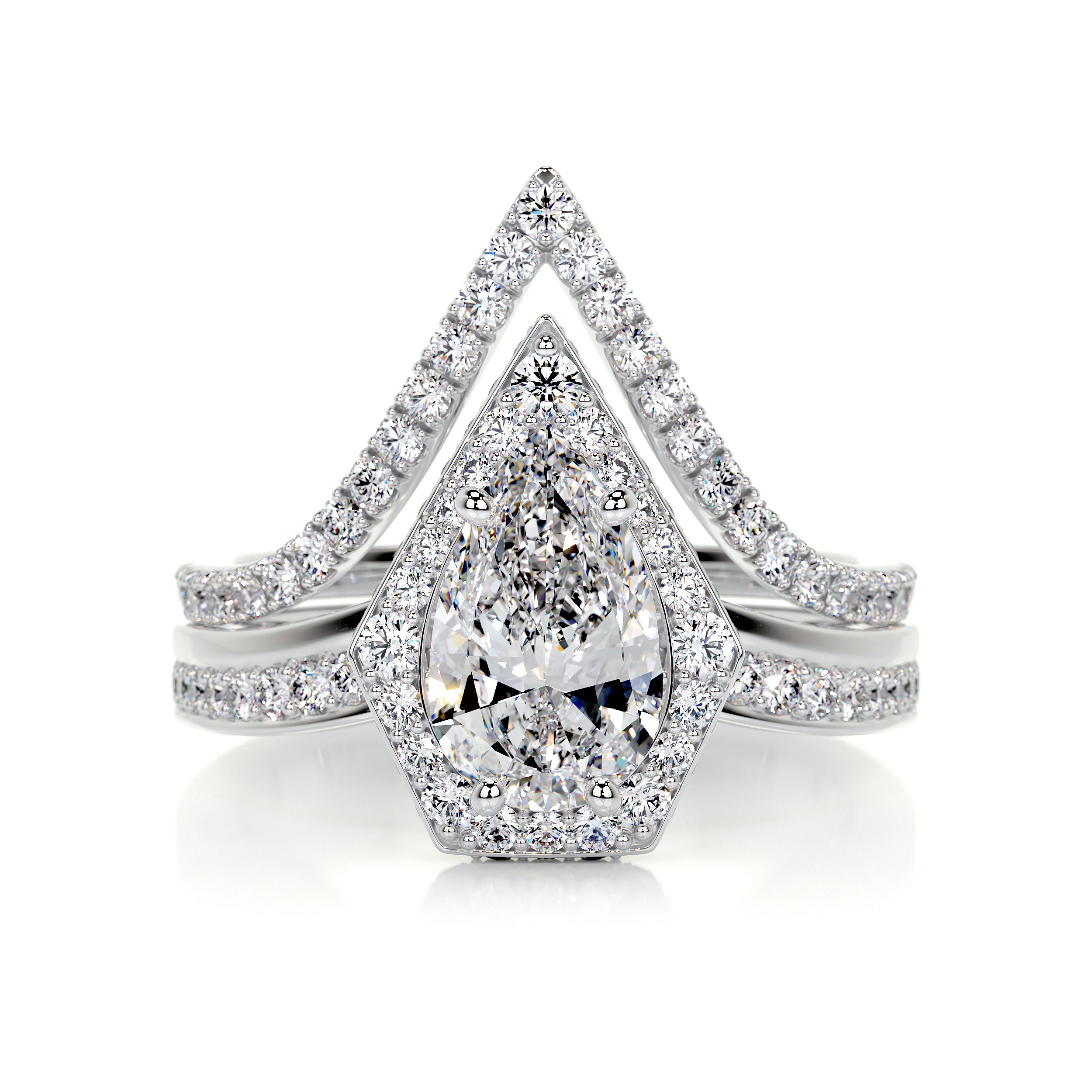 Kendall Diamond Bridal Set -14K White Gold