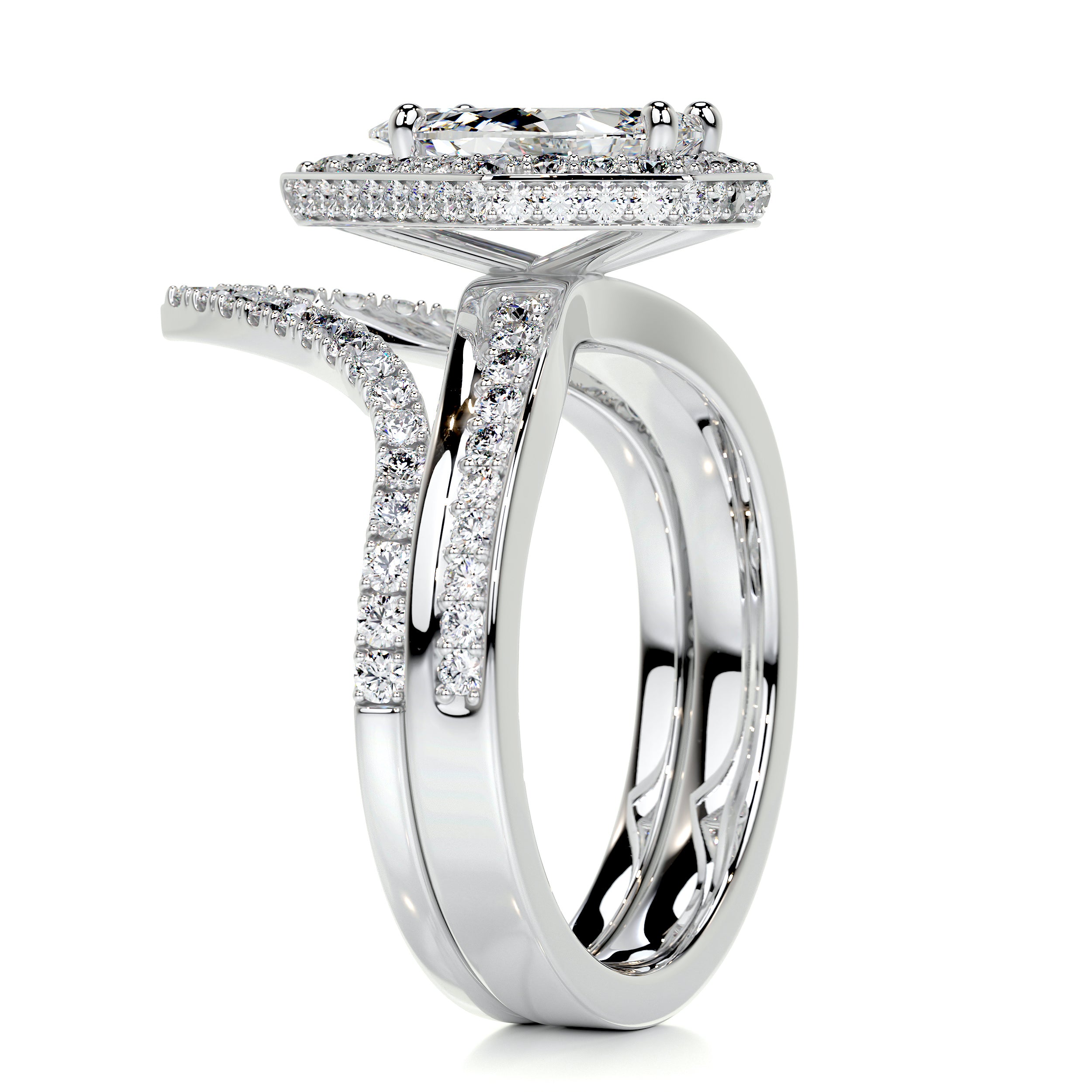 Kendall Diamond Bridal Set -18K White Gold