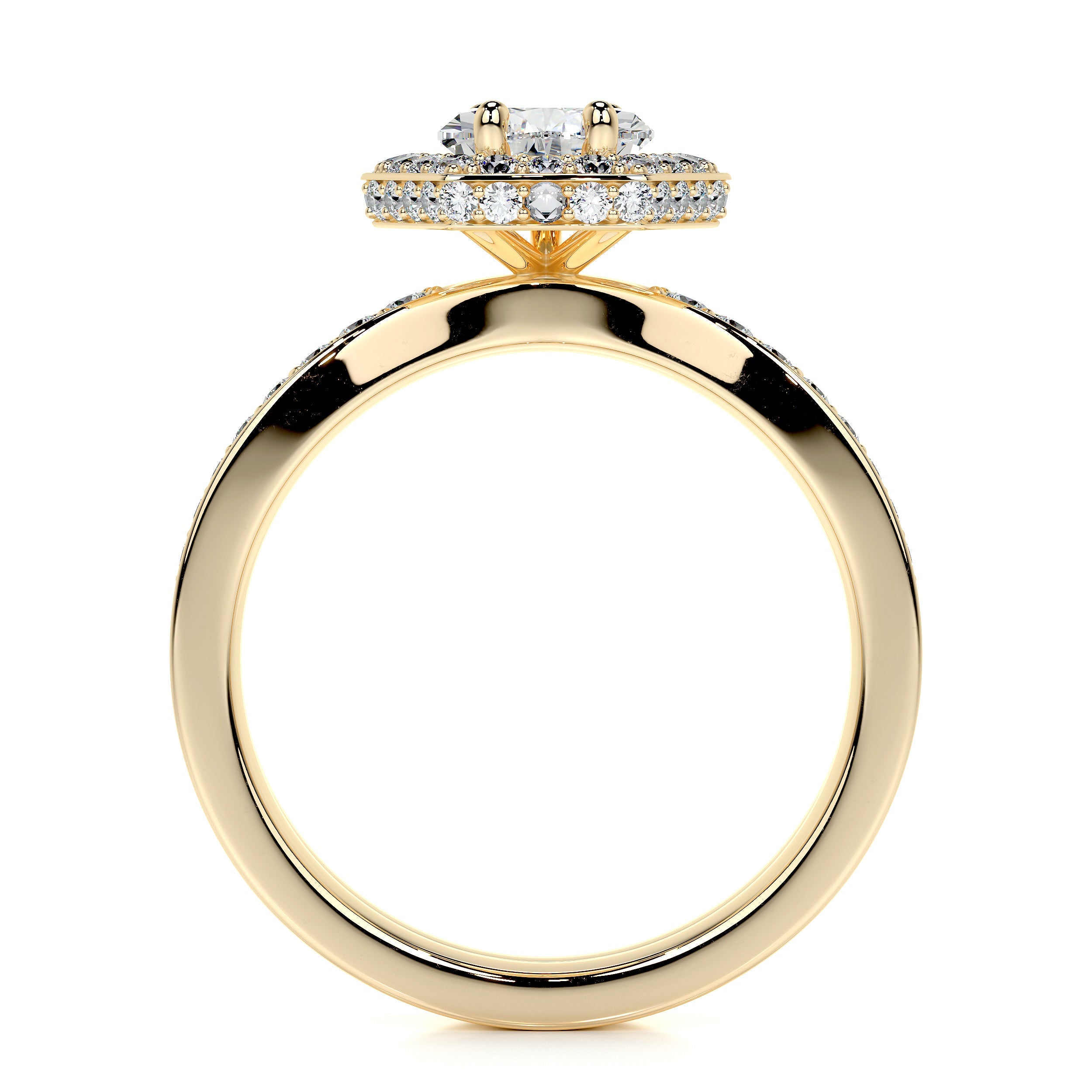 Kendall Lab Grown Diamond Bridal Set (2.5 Carat) -18K Yellow Gold