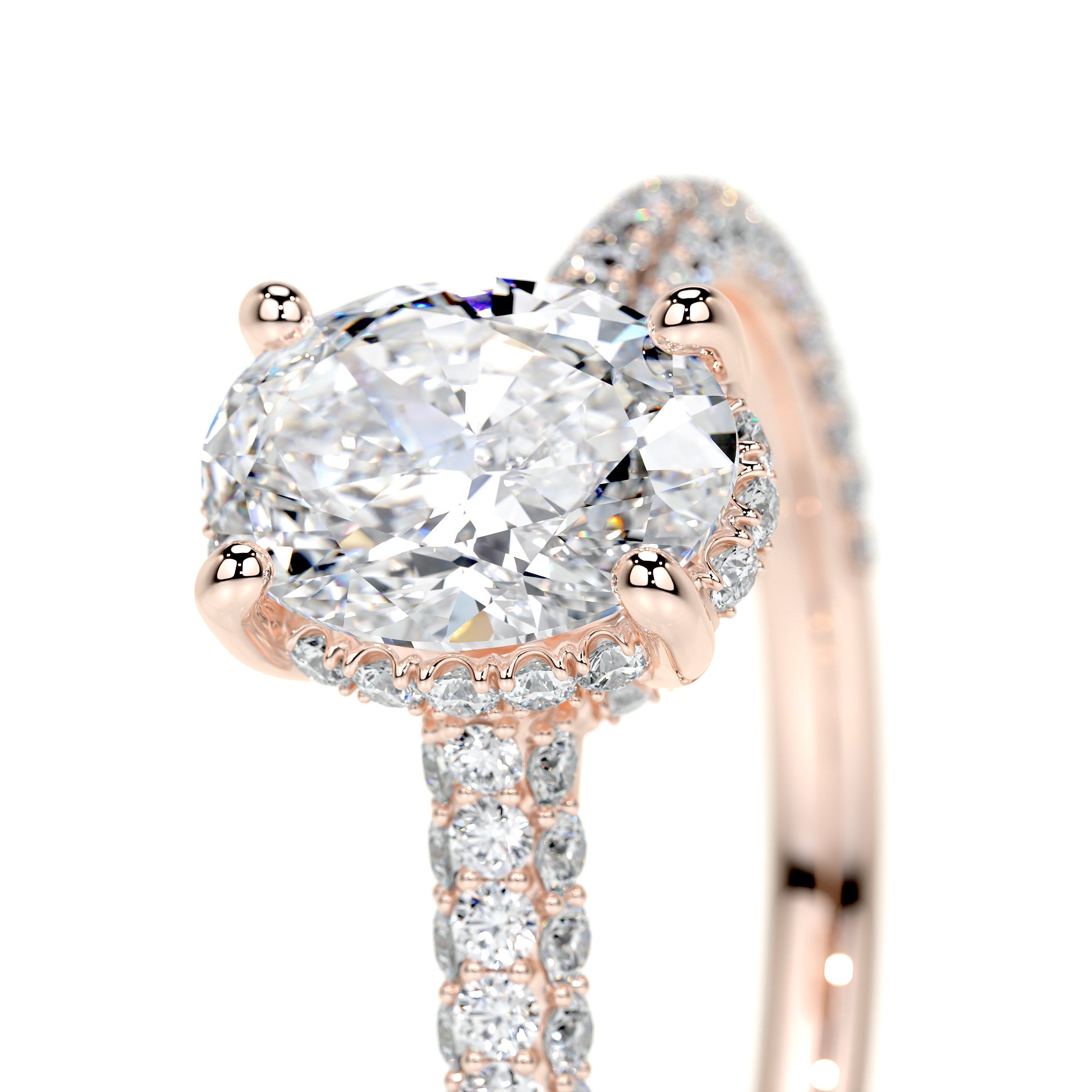 Rebecca Lab Grown Diamond Ring   (1.8 Carat) -14K Rose Gold