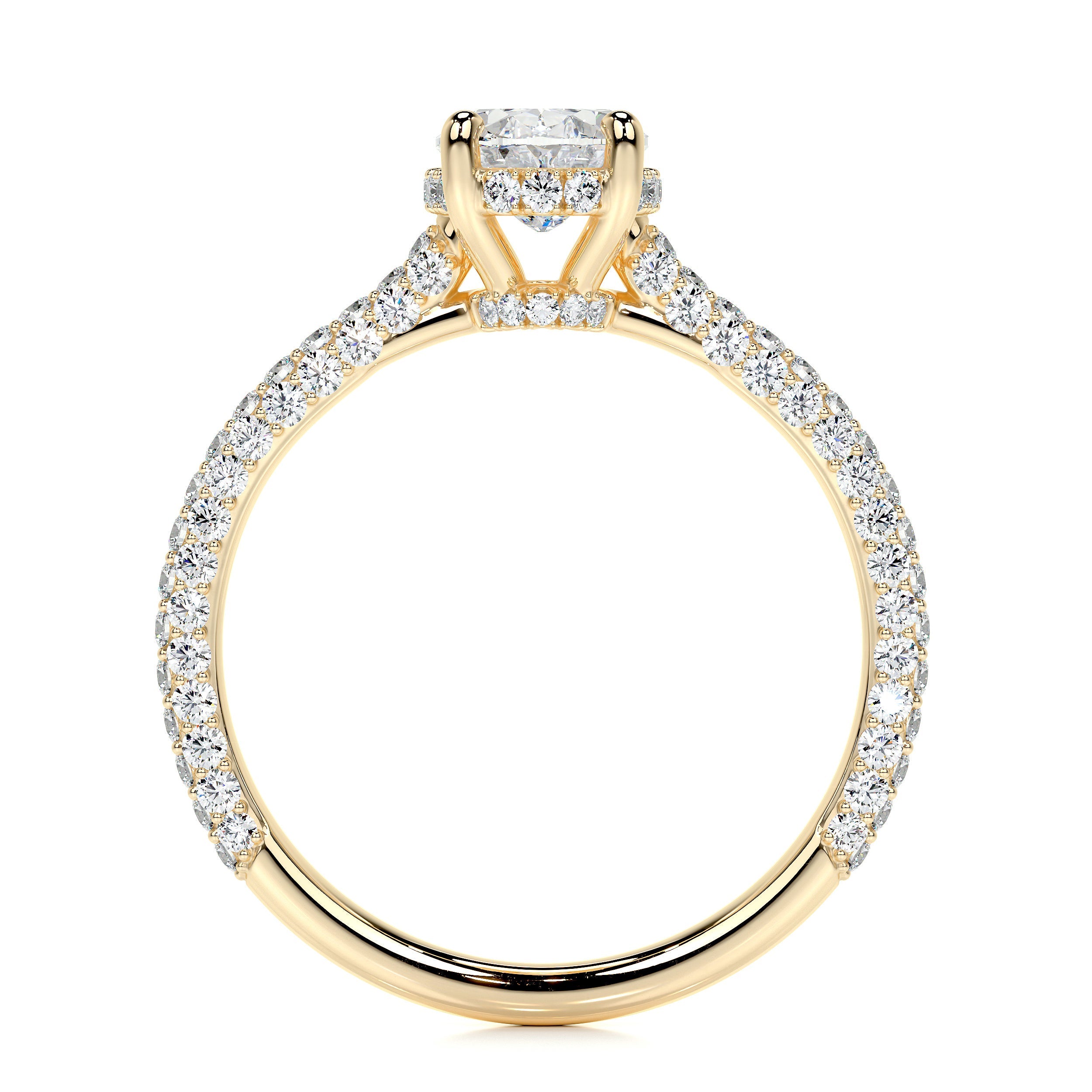 Rebecca Lab Grown Diamond Ring   (1.8 Carat) -18K Yellow Gold