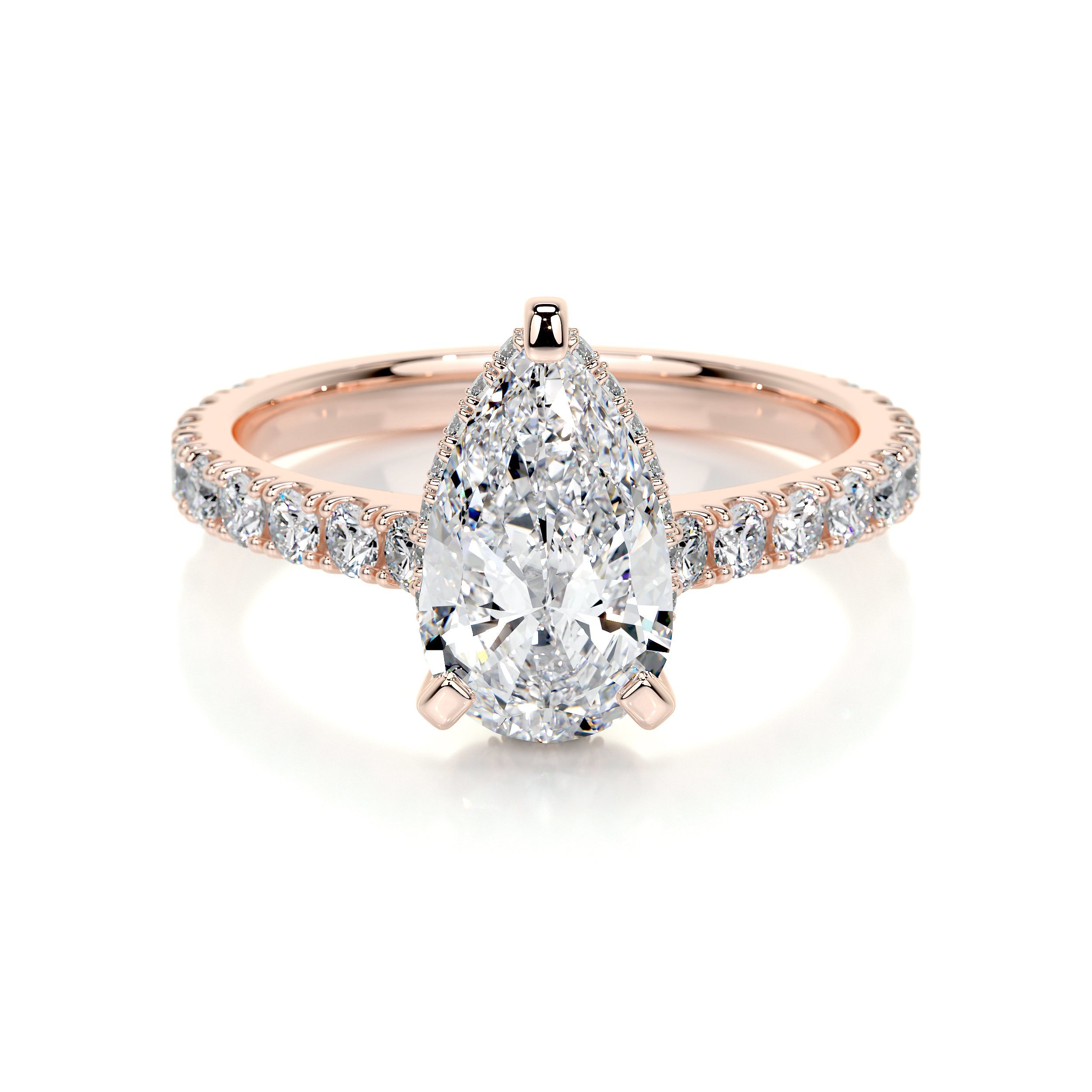Mia Lab Grown Diamond Ring (2 Carat) -14K Rose Gold