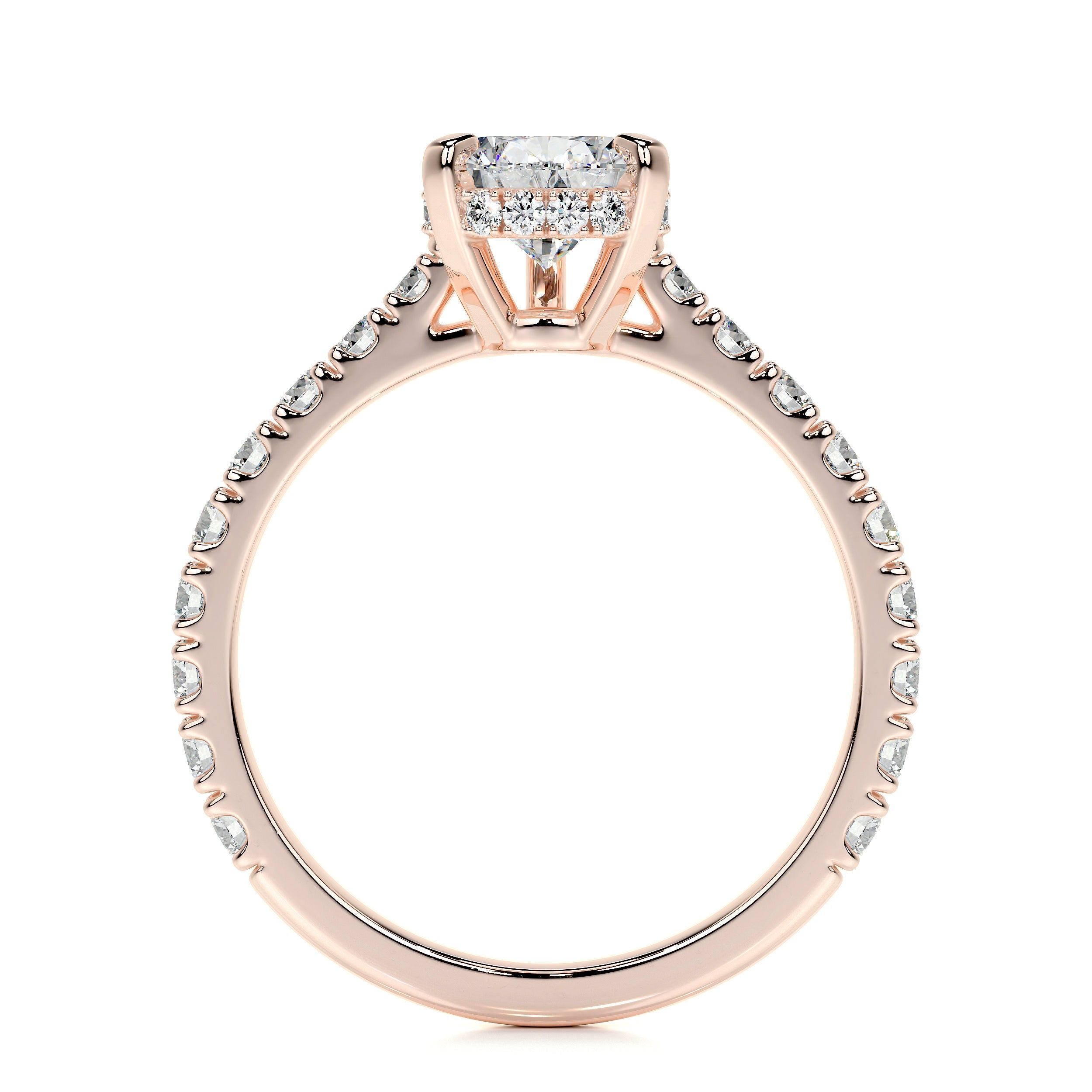Mia Lab Grown Diamond Ring (2 Carat) -14K Rose Gold