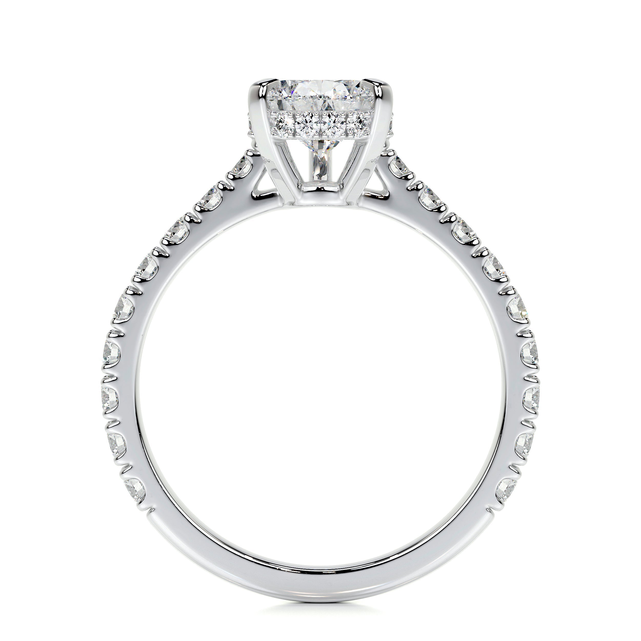 Mia Lab Grown Diamond Ring   (2 Carat) -14K White Gold