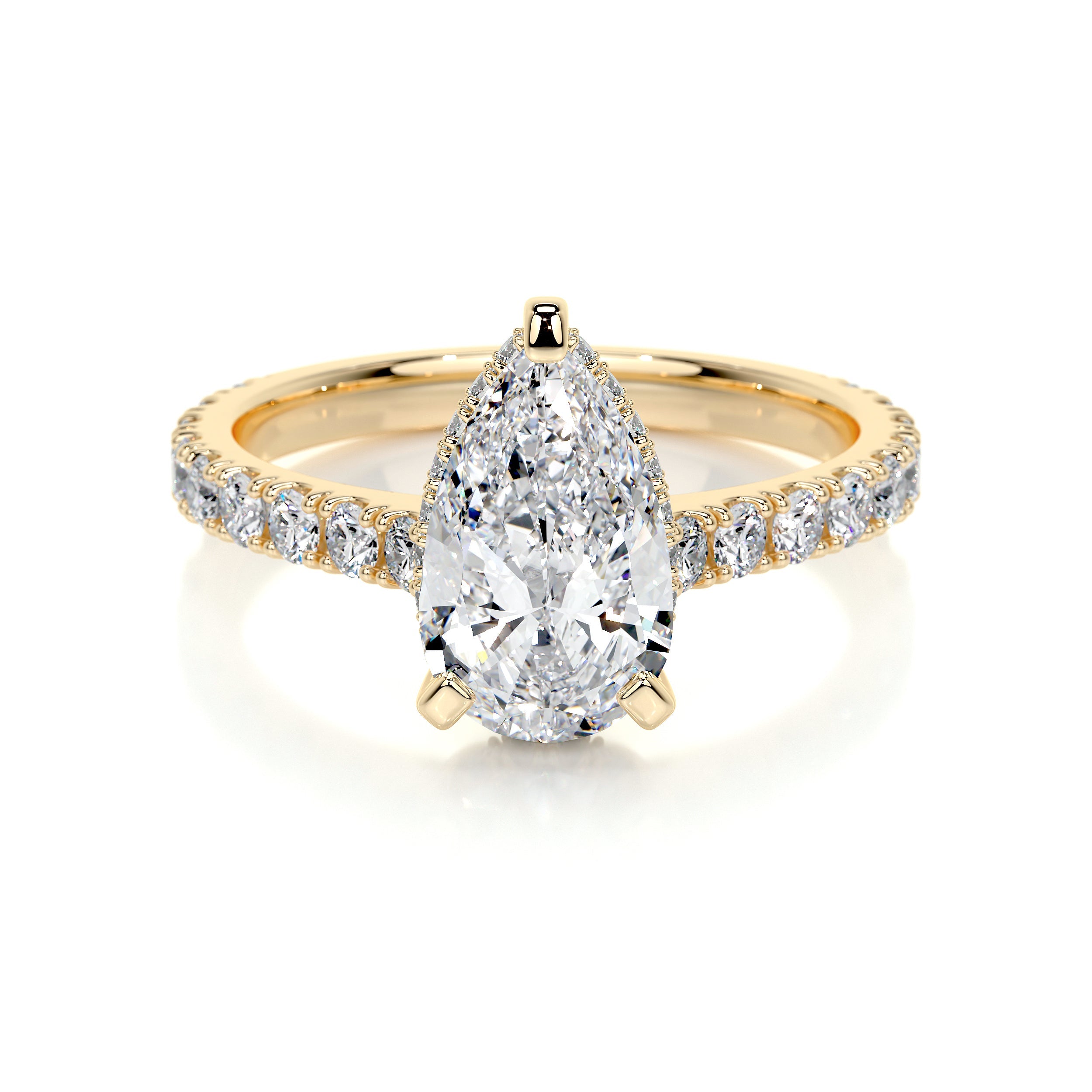 Mia Lab Grown Diamond Ring   (2 Carat) -18K Yellow Gold