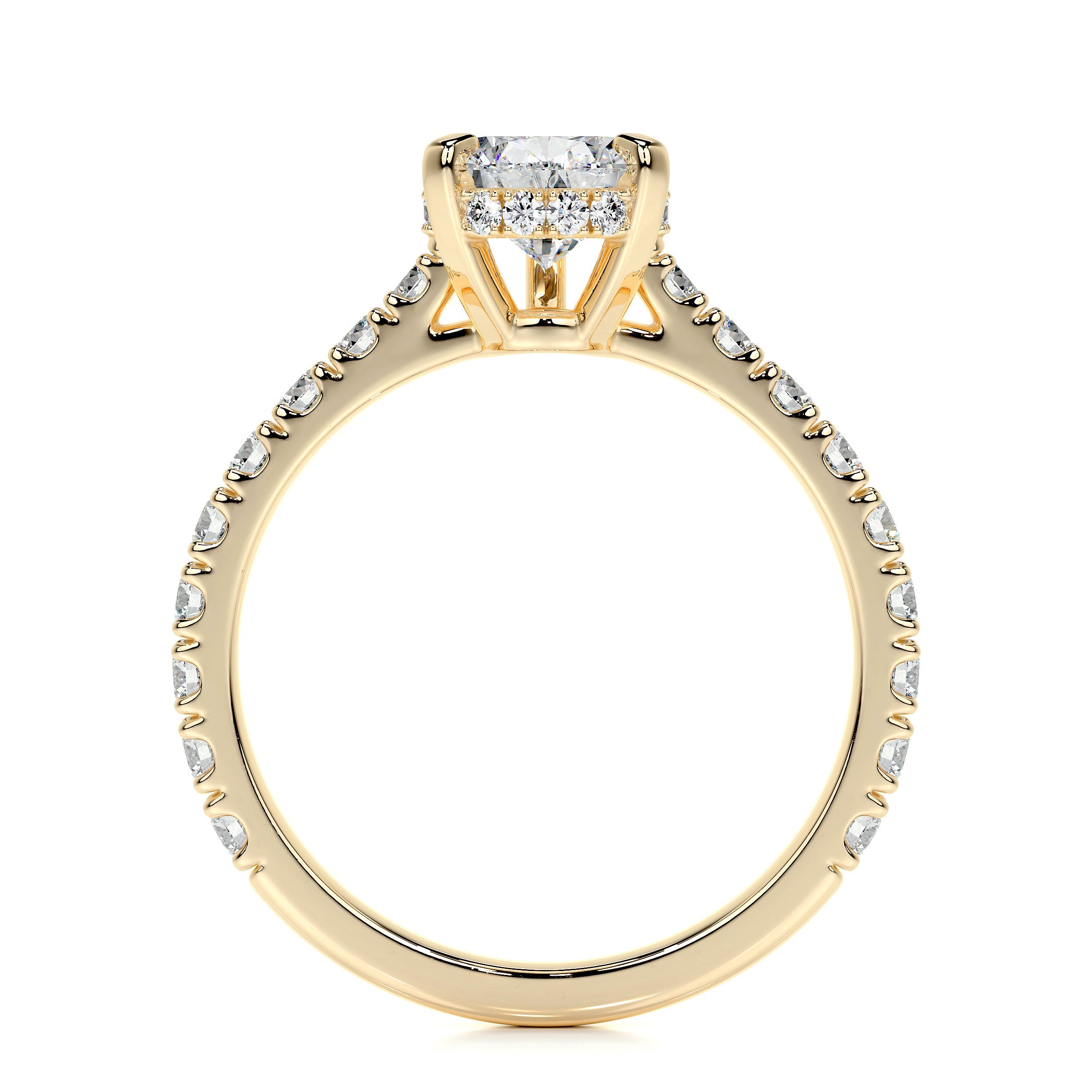 Mia Lab Grown Diamond Ring   (2 Carat) -18K Yellow Gold