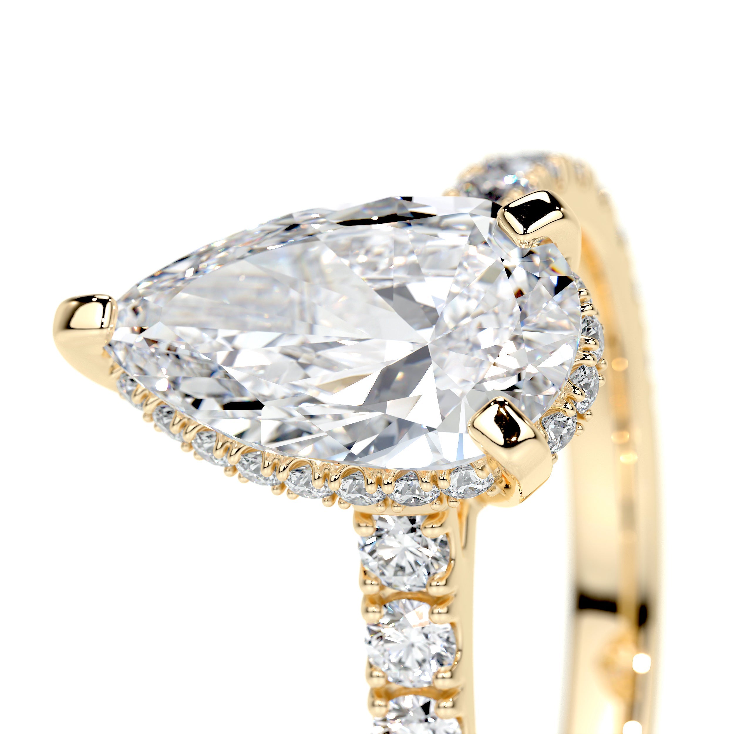 Mia Lab Grown Diamond Ring   (2 Carat) -18K Yellow Gold