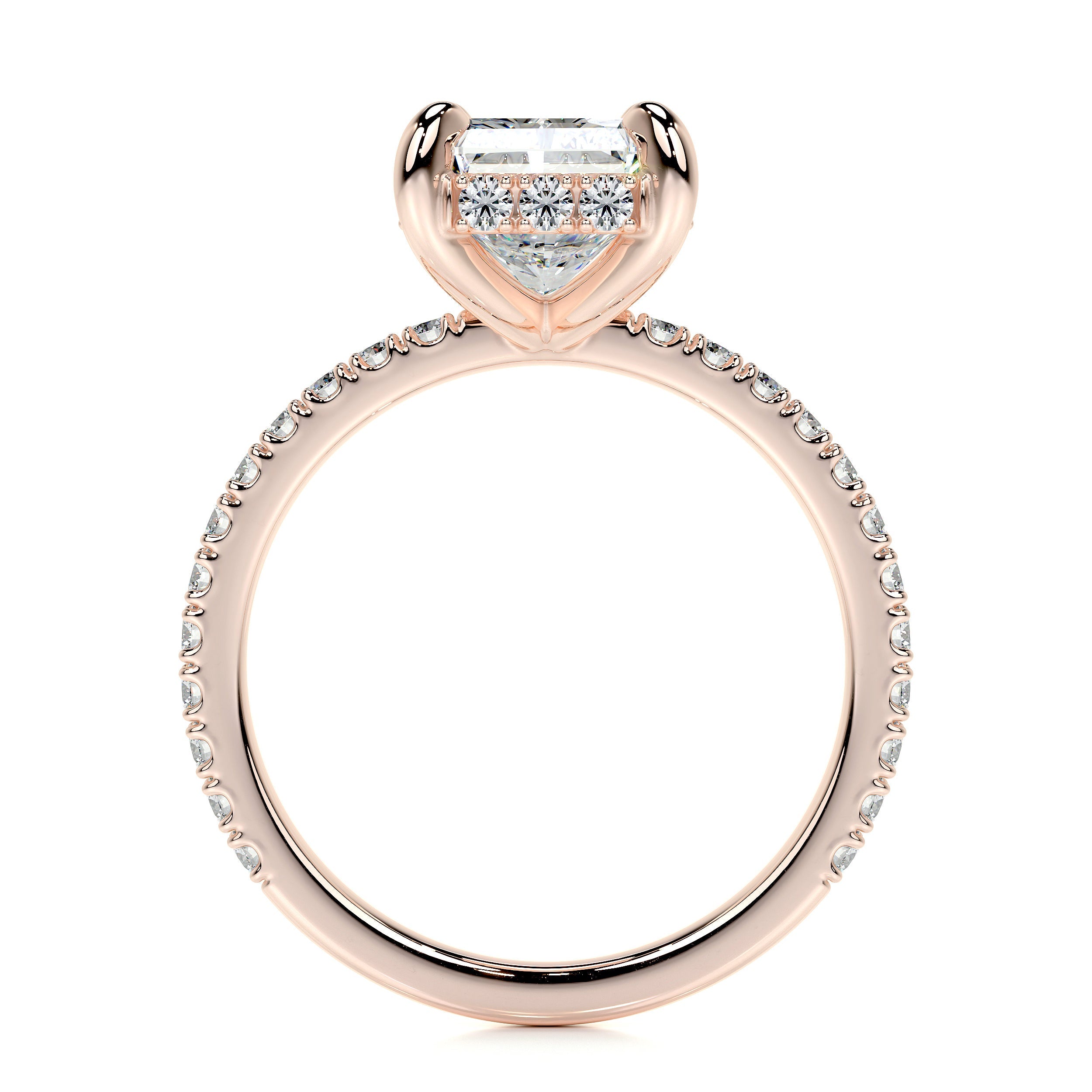 Luna Lab Grown Diamond Ring (2.5 Carat) -14K Rose Gold