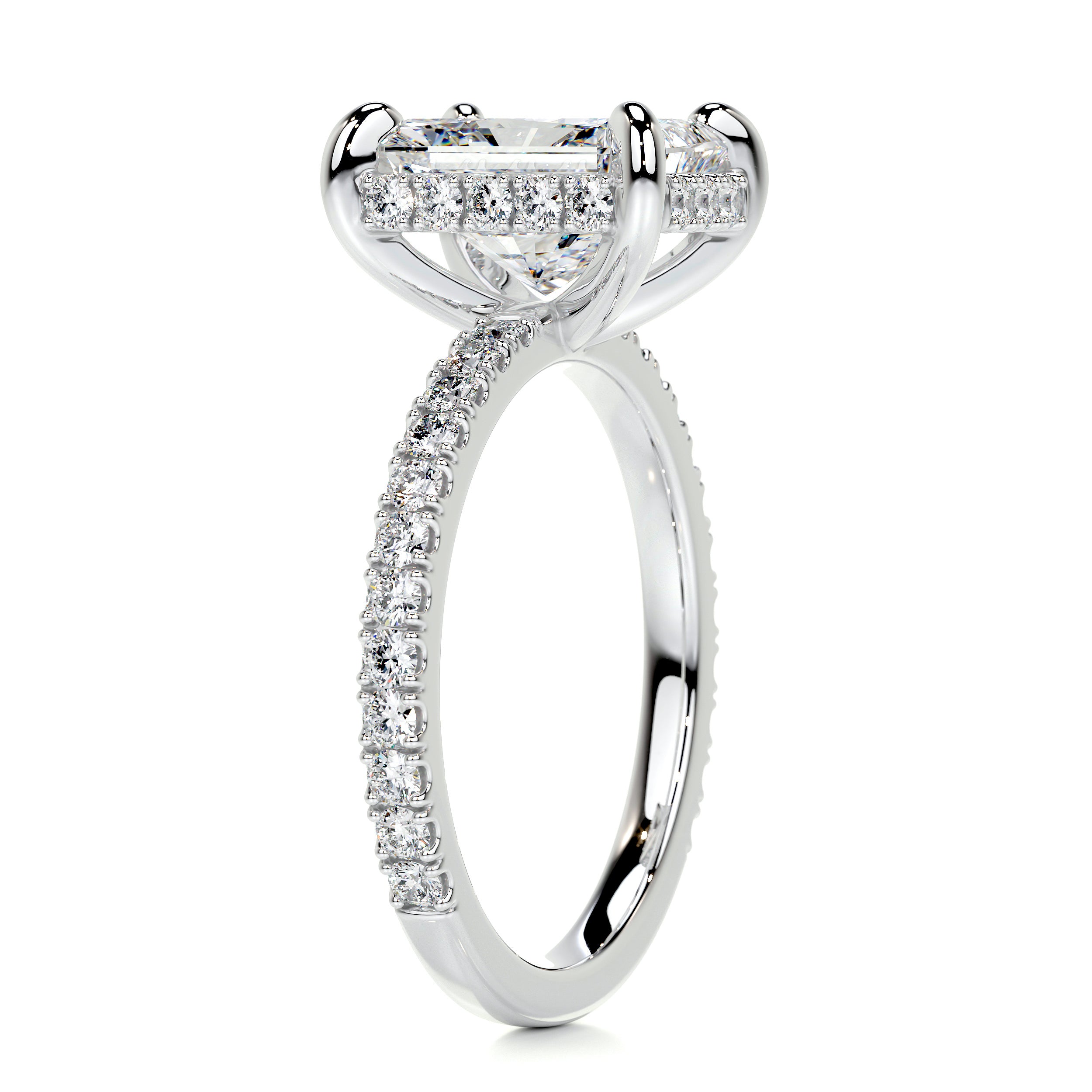 Luna Diamond Engagement Ring -14K White Gold