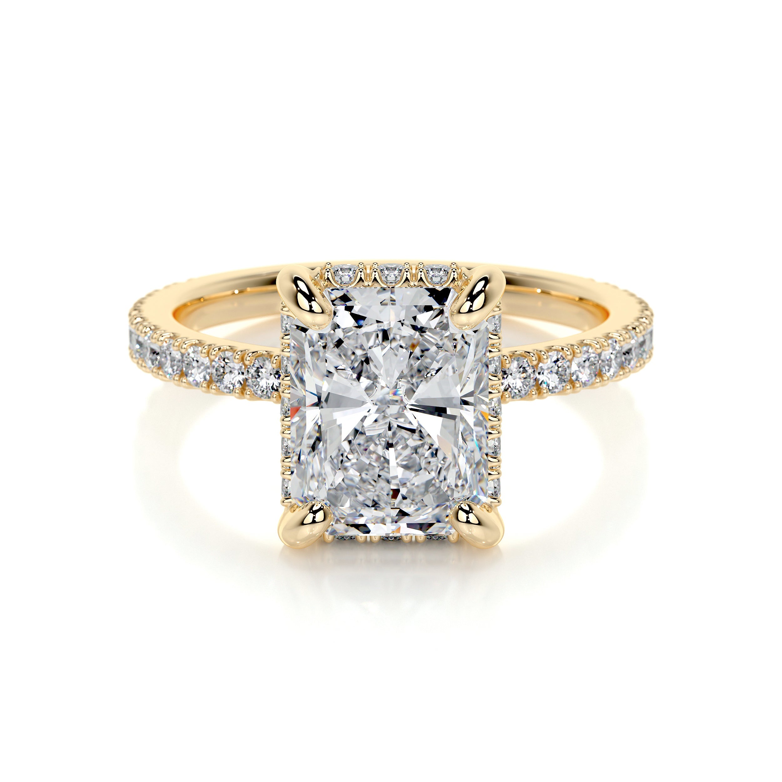 Luna Lab Grown Diamond Ring (2.5 Carat) -18K Yellow Gold