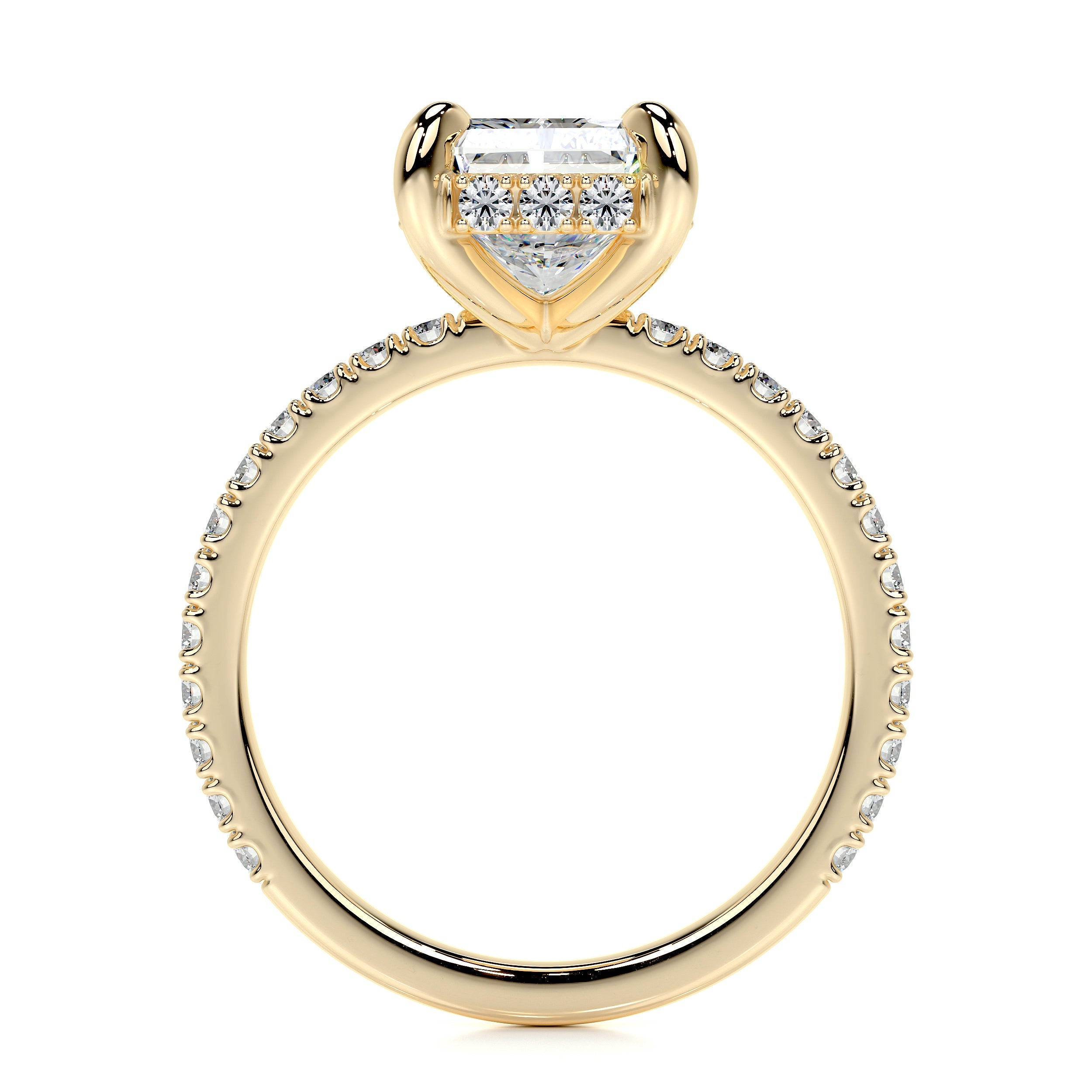 Luna Lab Grown Diamond Ring (2.5 Carat) -18K Yellow Gold