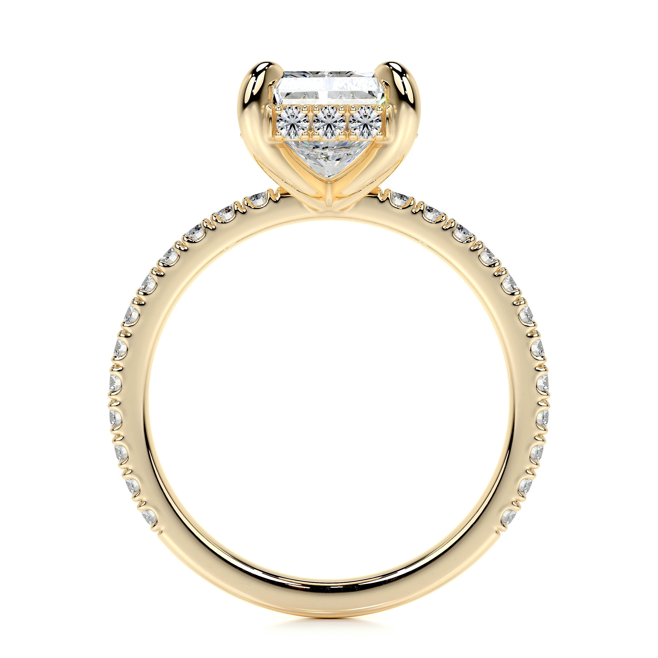 Luna Lab Grown Diamond Ring   (2.5 Carat) -18K Yellow Gold