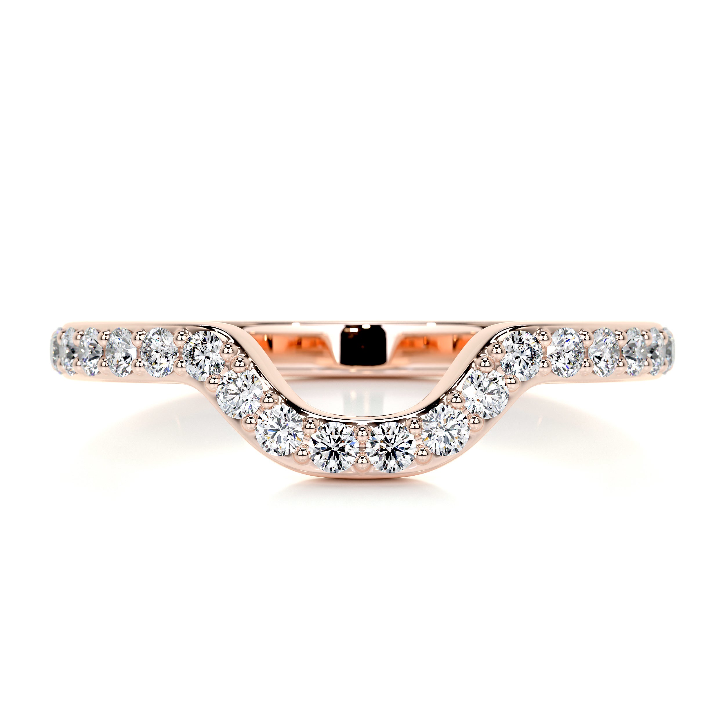 Nina Diamond Wedding Ring (0.2 Carat) -14K Rose Gold