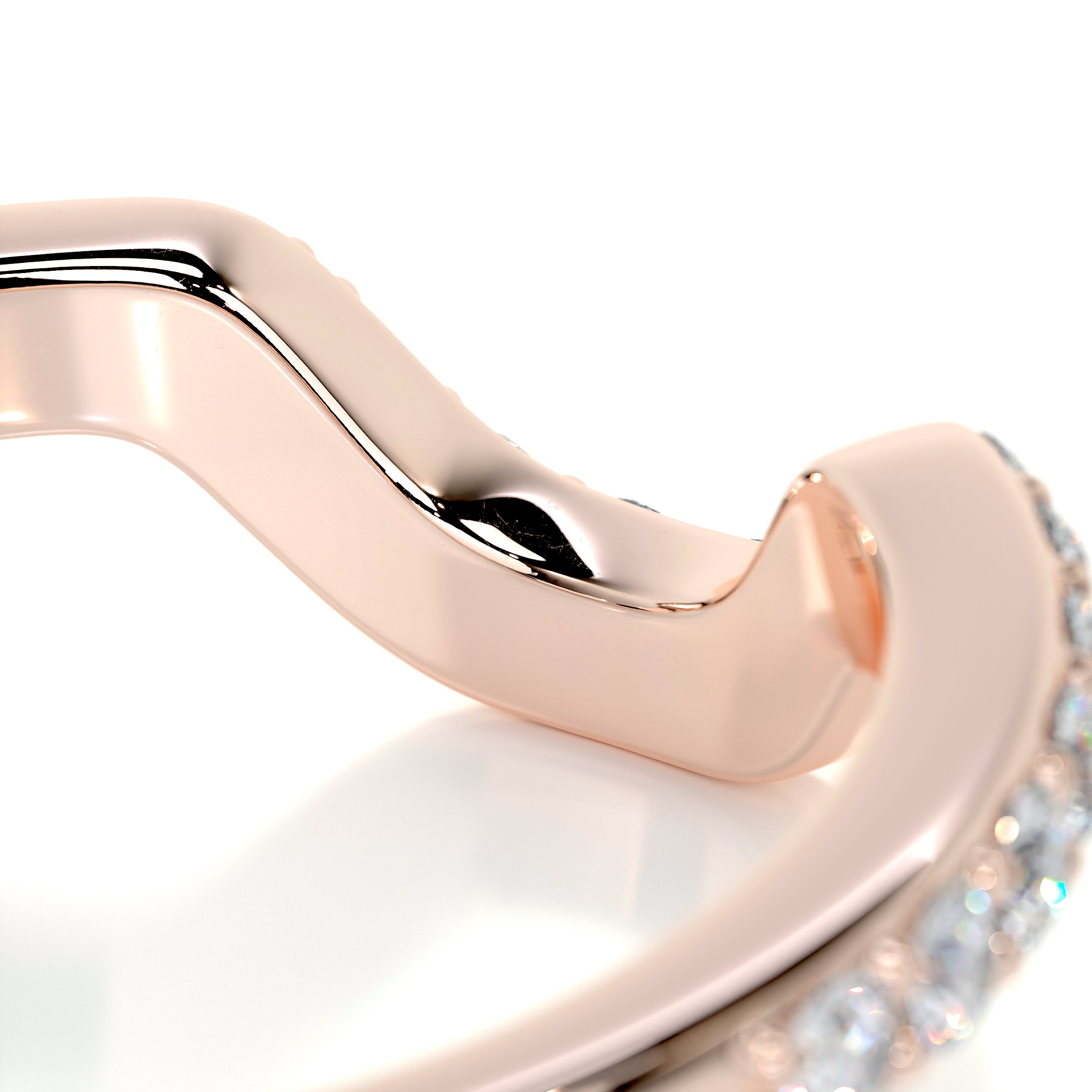 Nina Diamond Wedding Ring (0.2 Carat) -14K Rose Gold