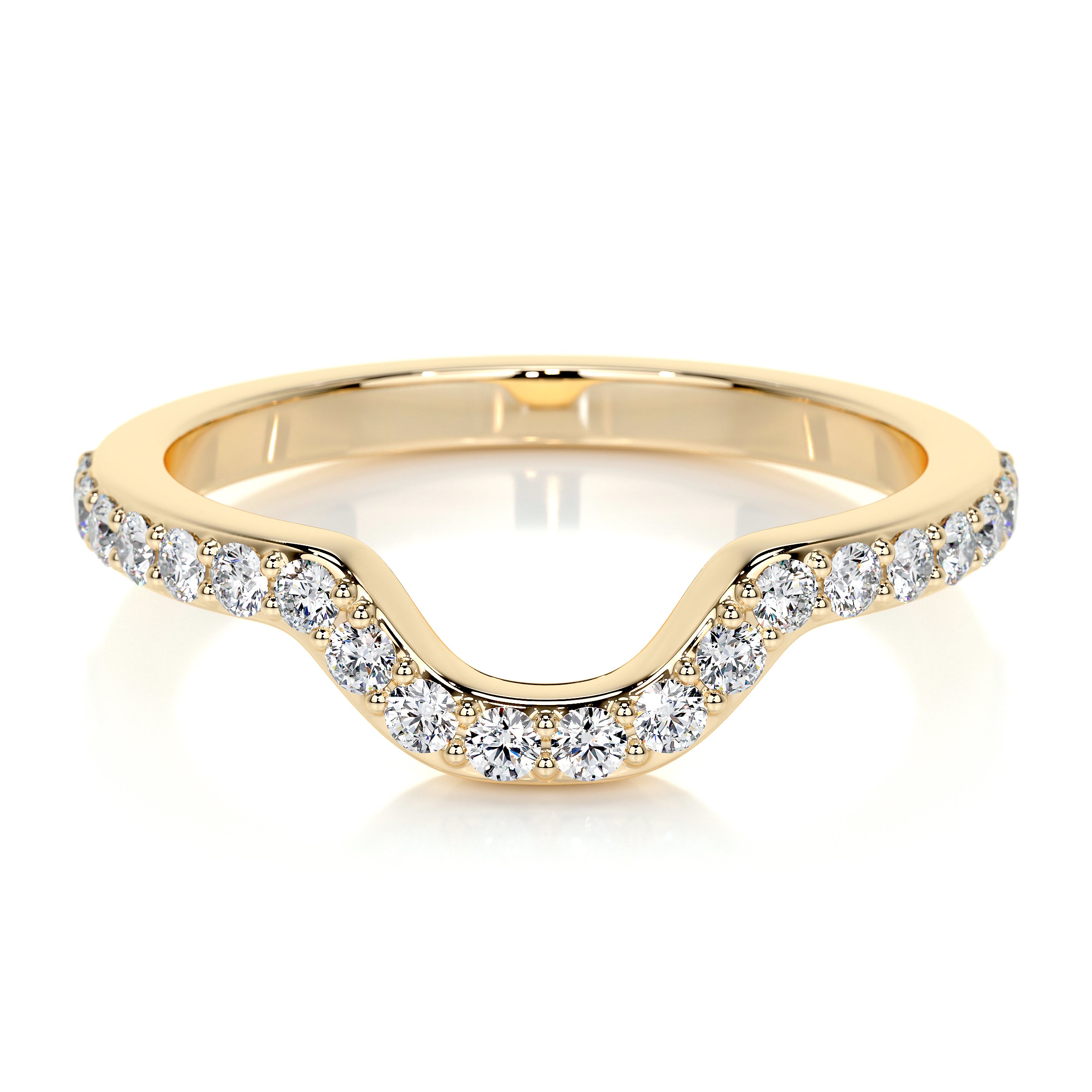 Nina Lab Grown Diamond Wedding Ring (0.2 Carat) -18K Yellow Gold