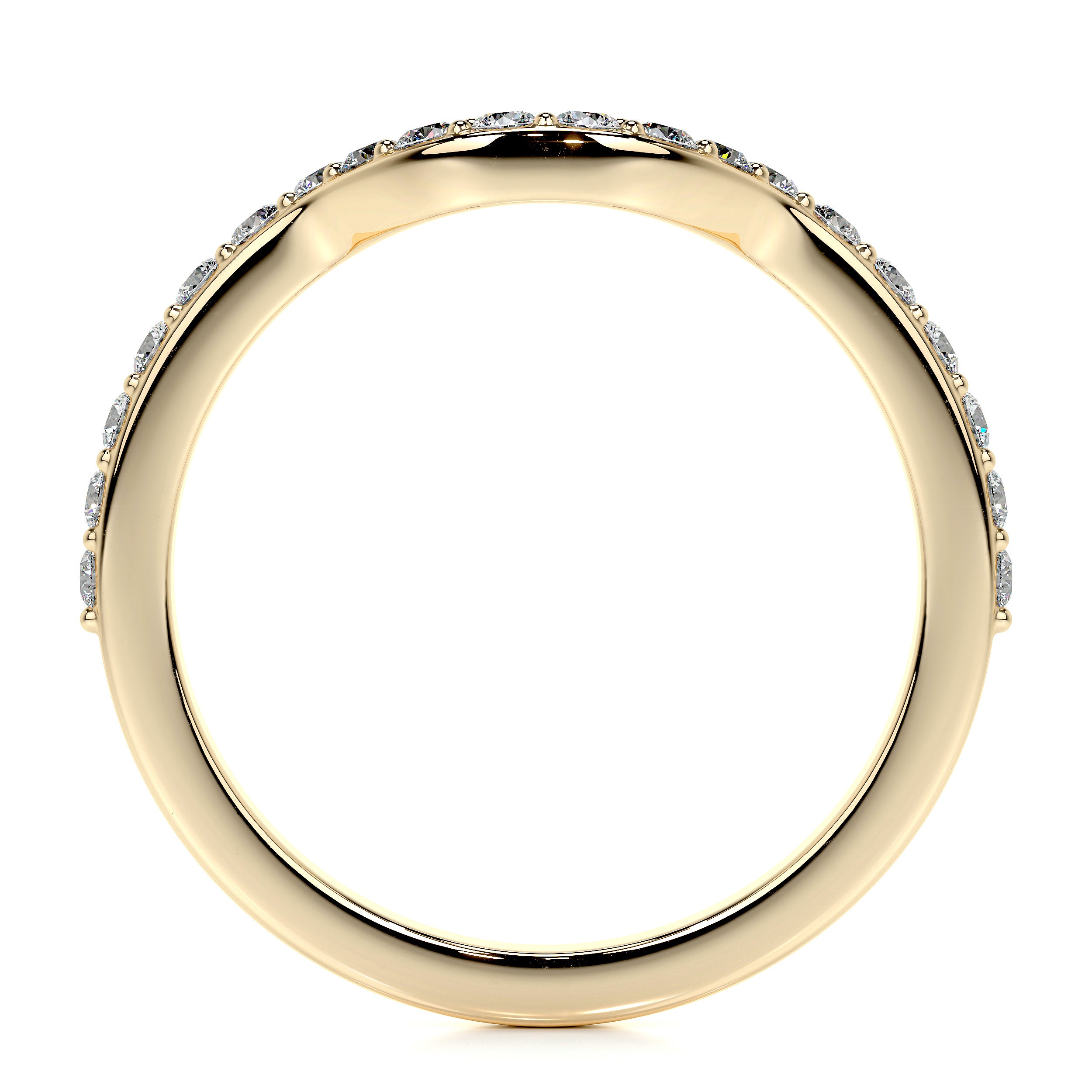 Nina Lab Grown Diamond Wedding Ring (0.2 Carat) -18K Yellow Gold