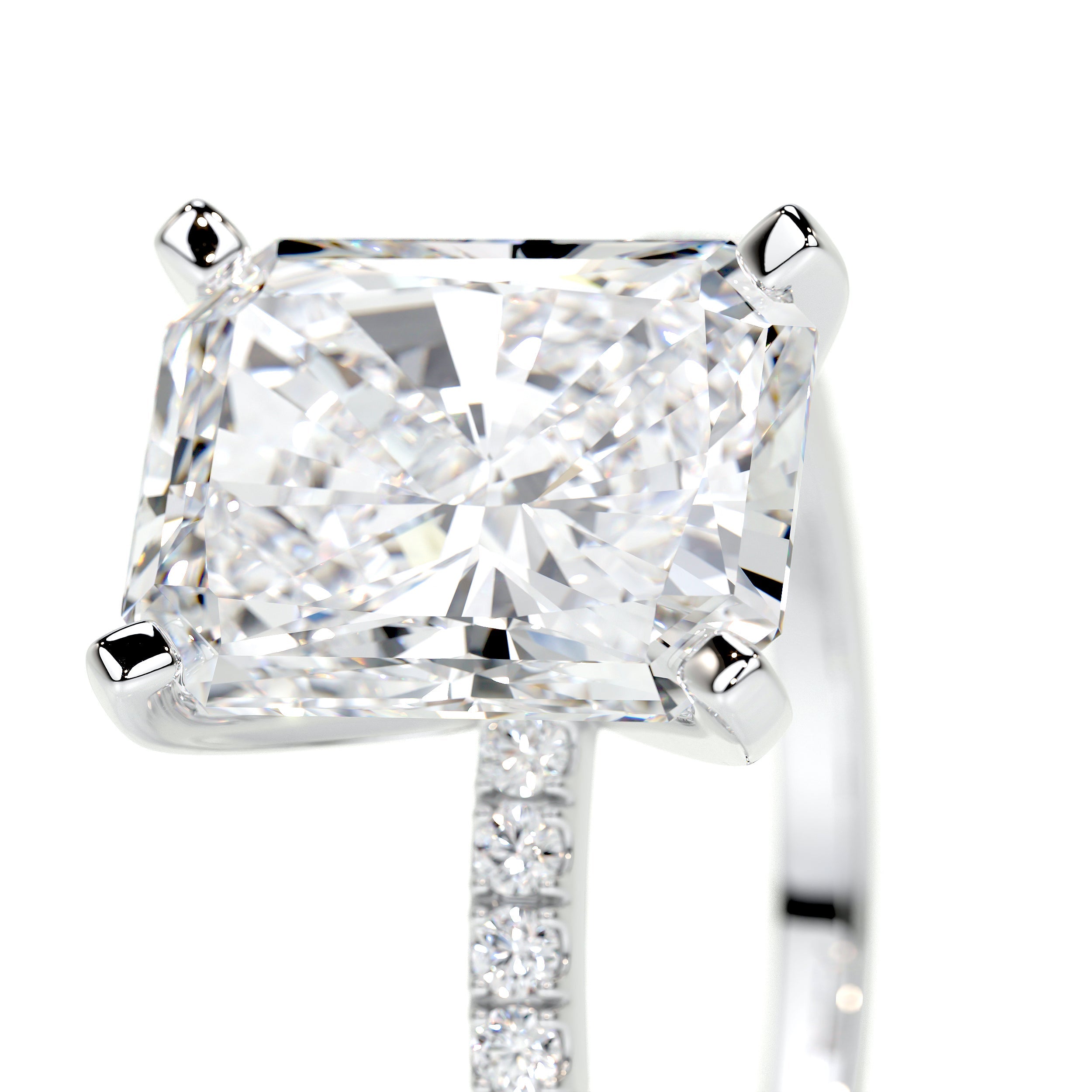 Audrey Lab Grown Diamond Ring   (3.5 Carat) -14K White Gold