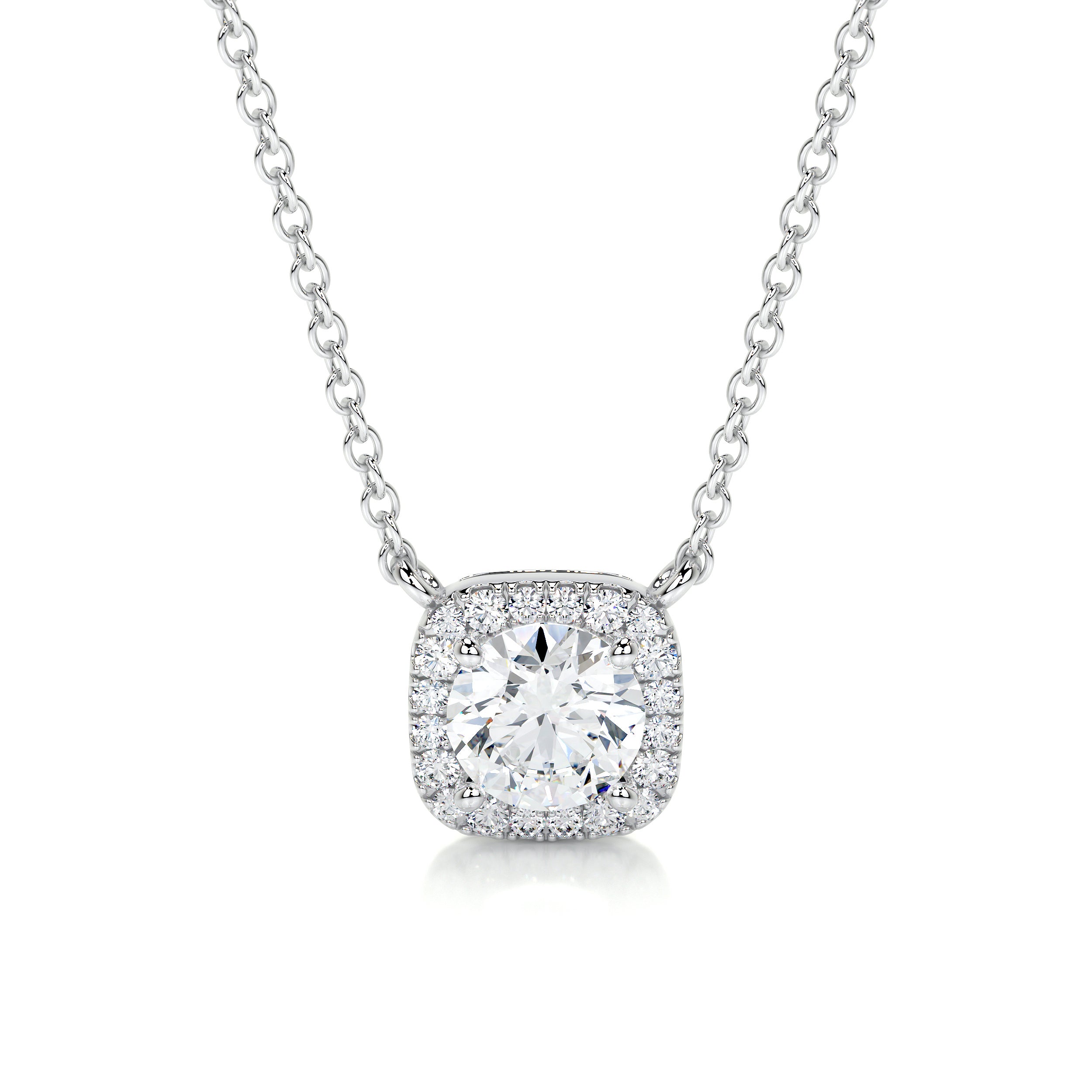 Claudia Diamond Pendant -14K White Gold