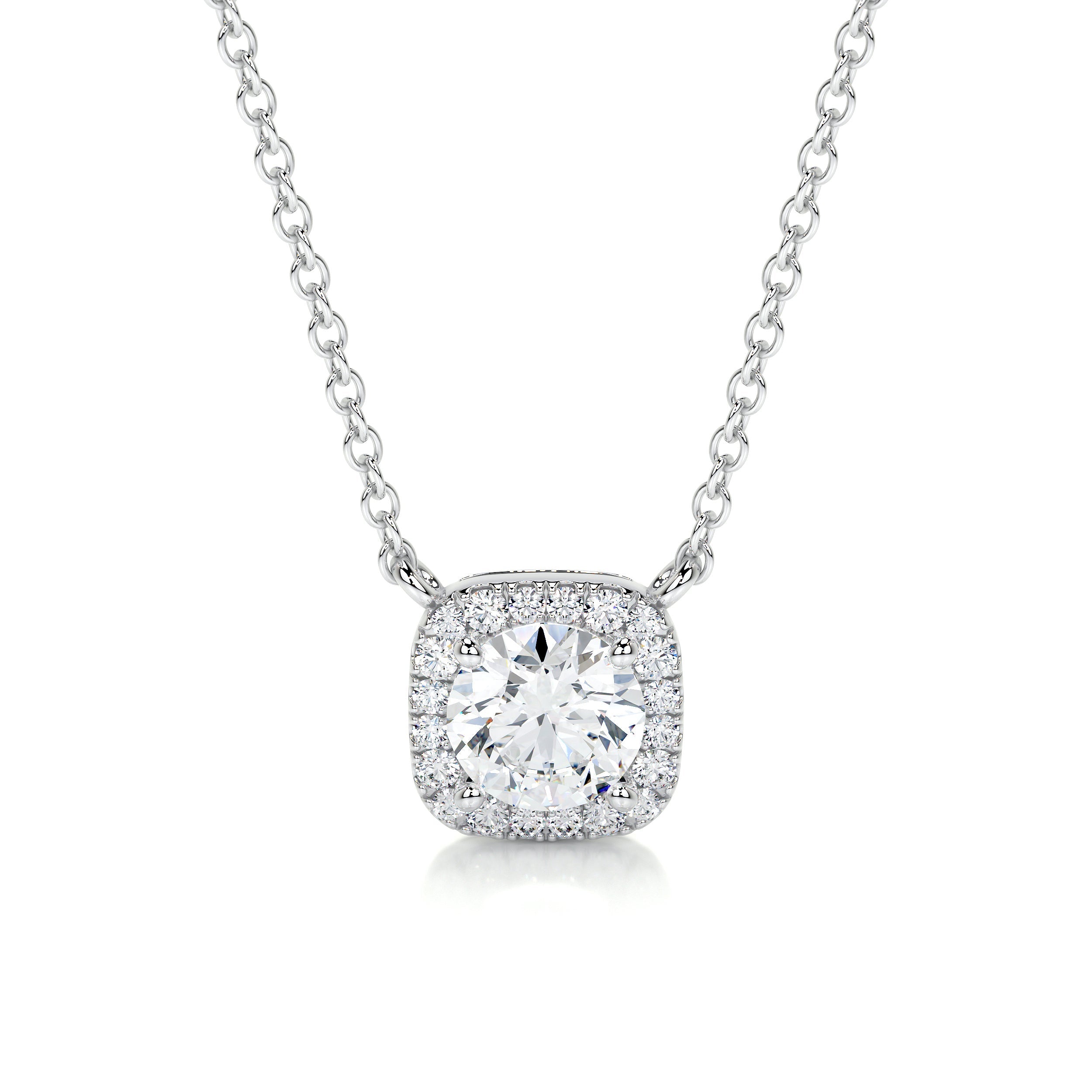 Claudia Lab Grown Diamond Pendant -14K White Gold