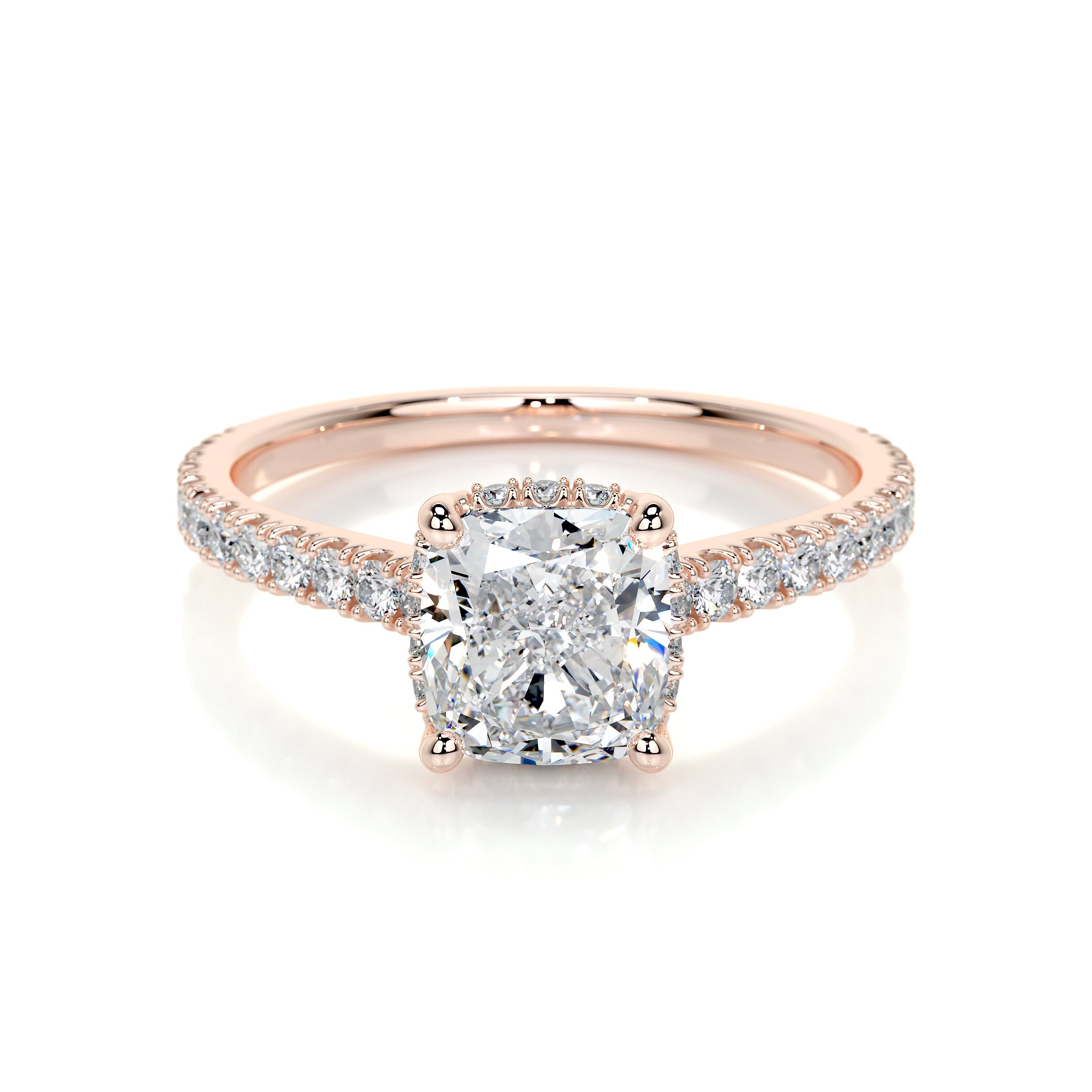 Cassandra Lab Grown Diamond Ring   (2 Carat) -14K Rose Gold