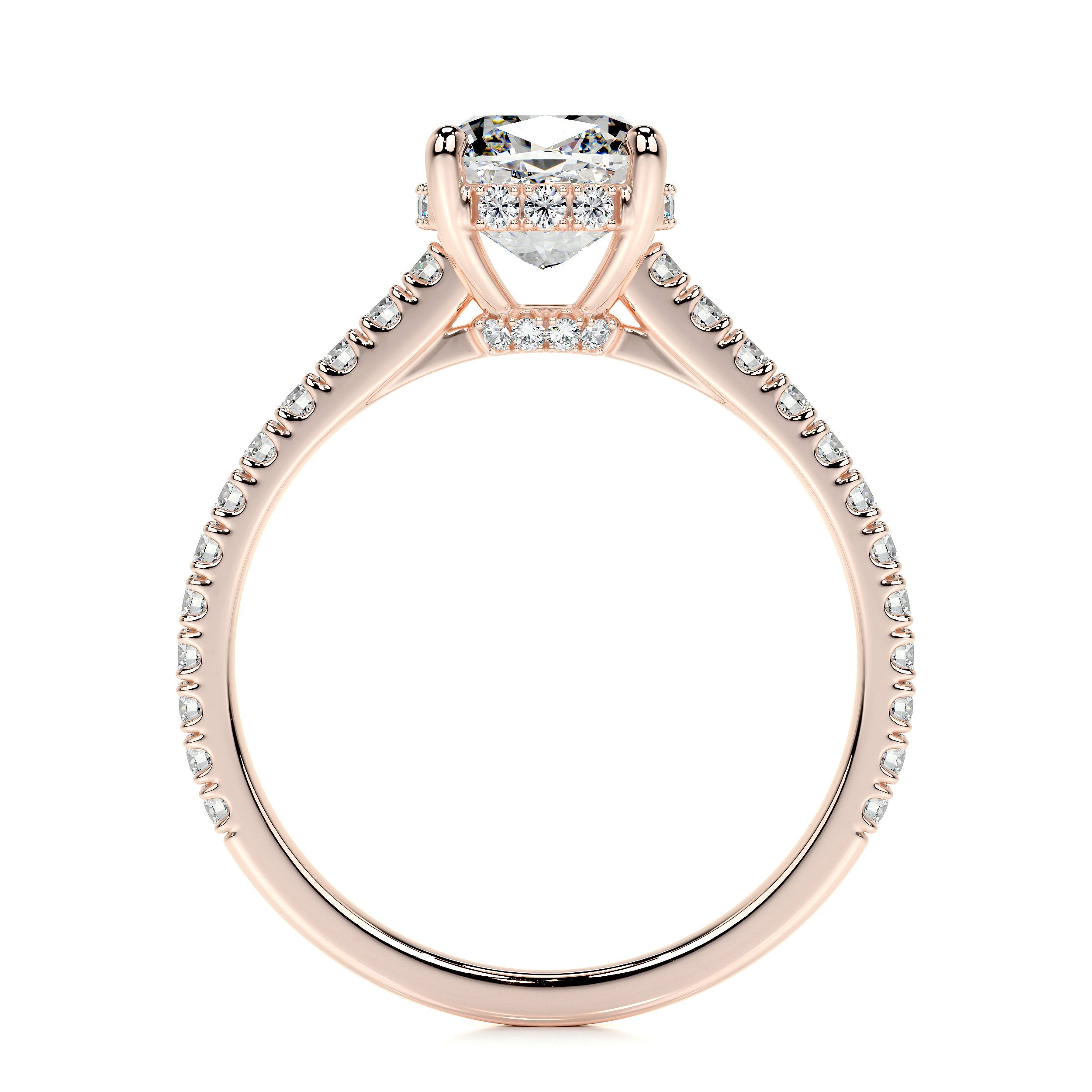 Cassandra Lab Grown Diamond Ring (2 Carat) -14K Rose Gold