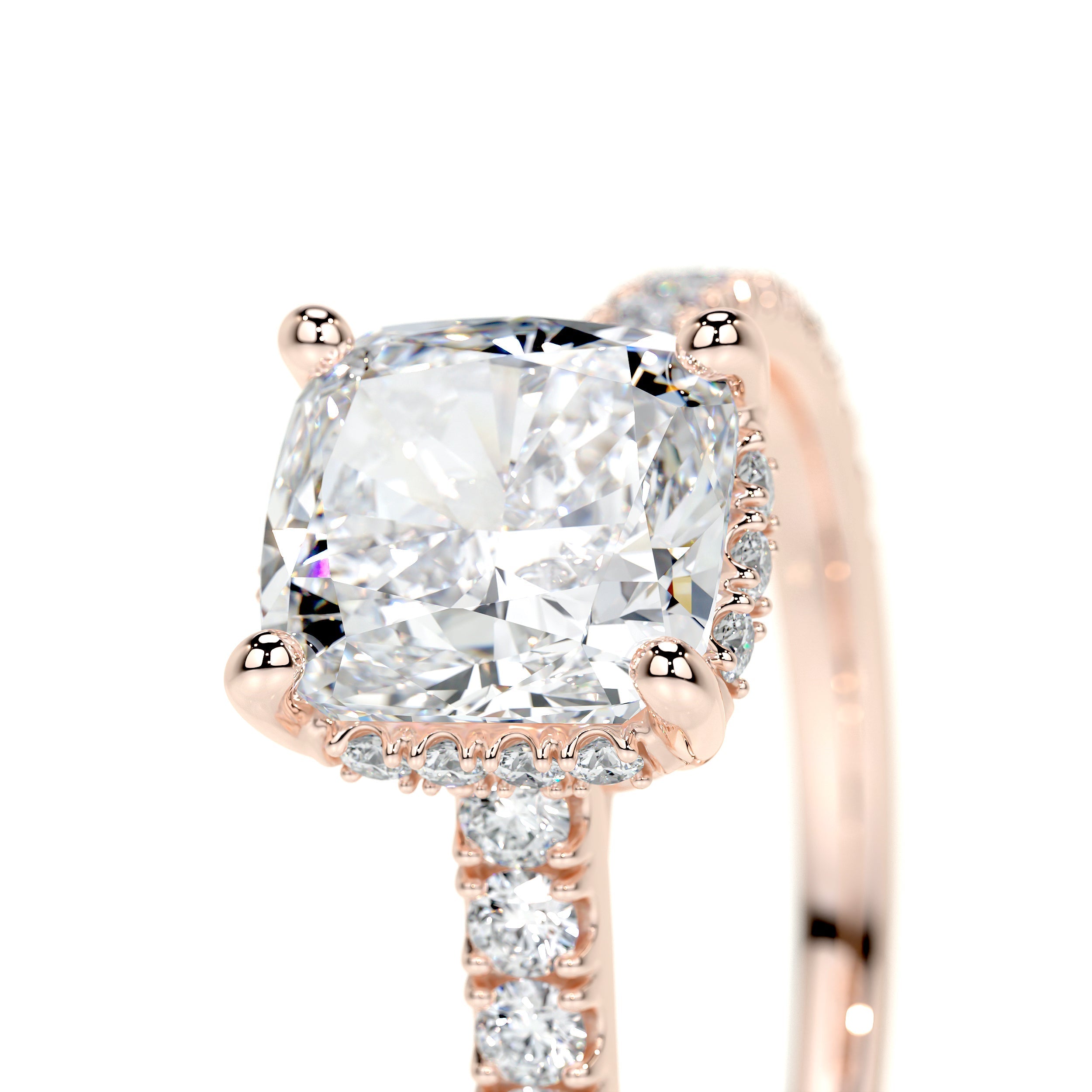 Cassandra Lab Grown Diamond Ring   (2 Carat) -14K Rose Gold