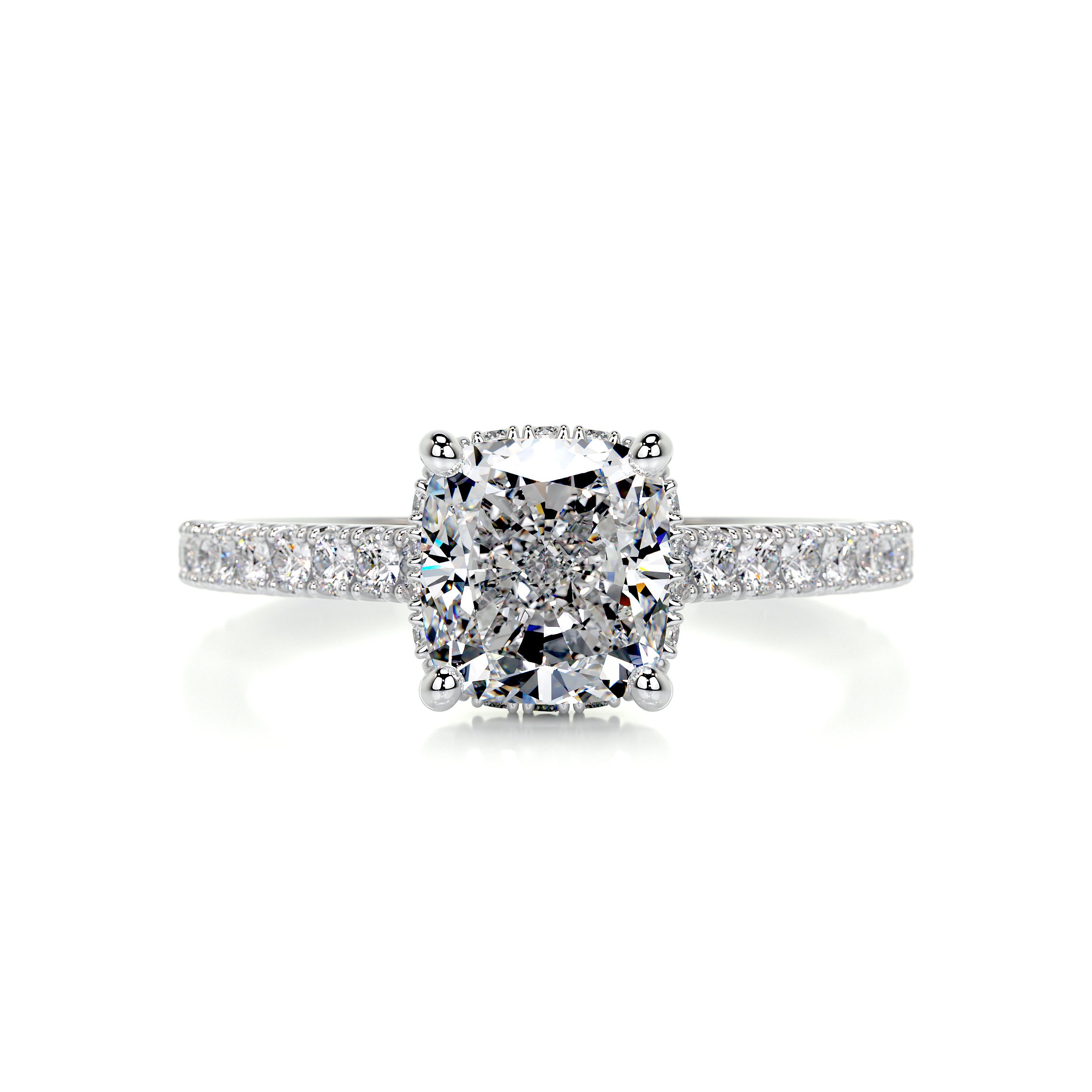 Cassandra Diamond Engagement Ring -14K White Gold