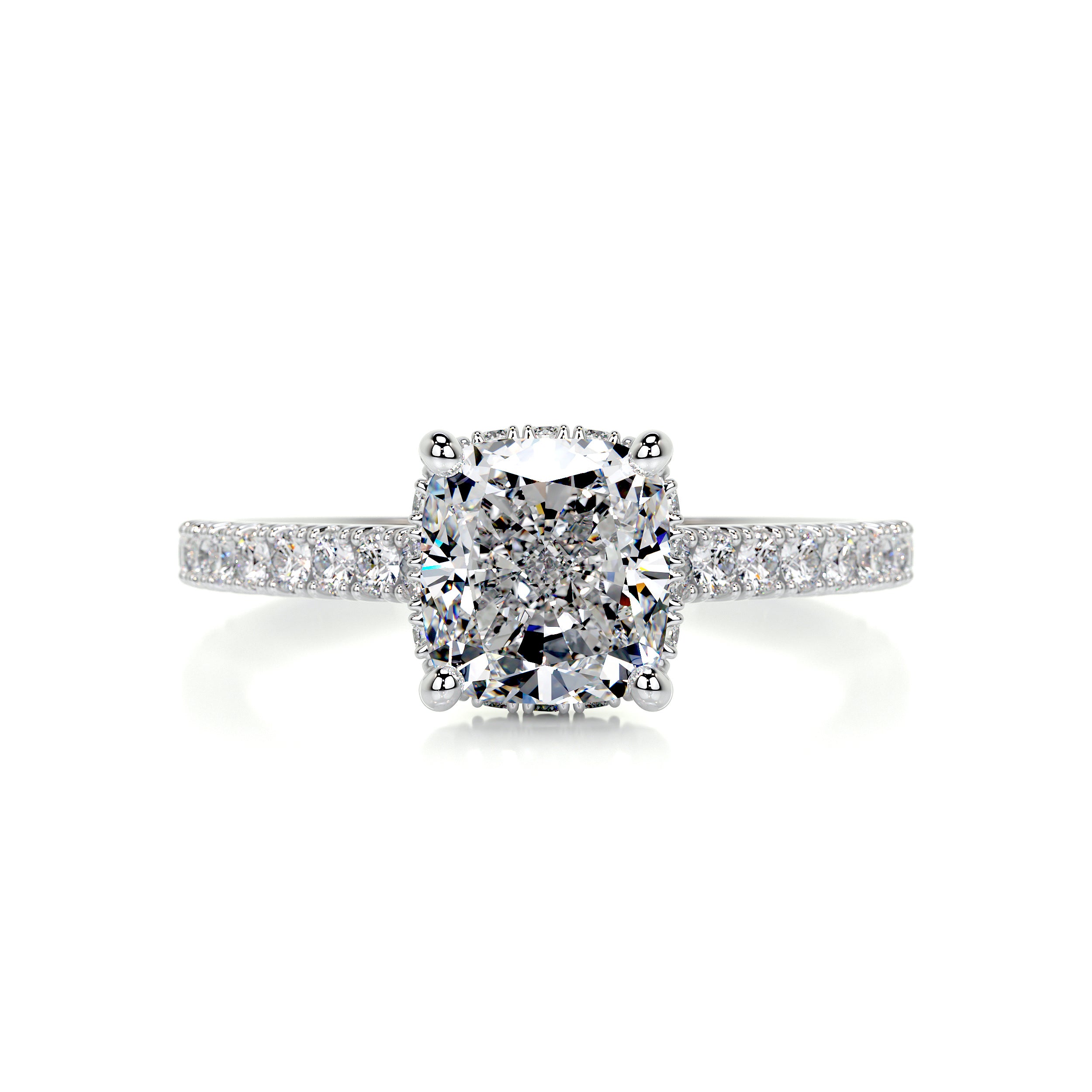 Cassandra Diamond Engagement Ring -14K White Gold