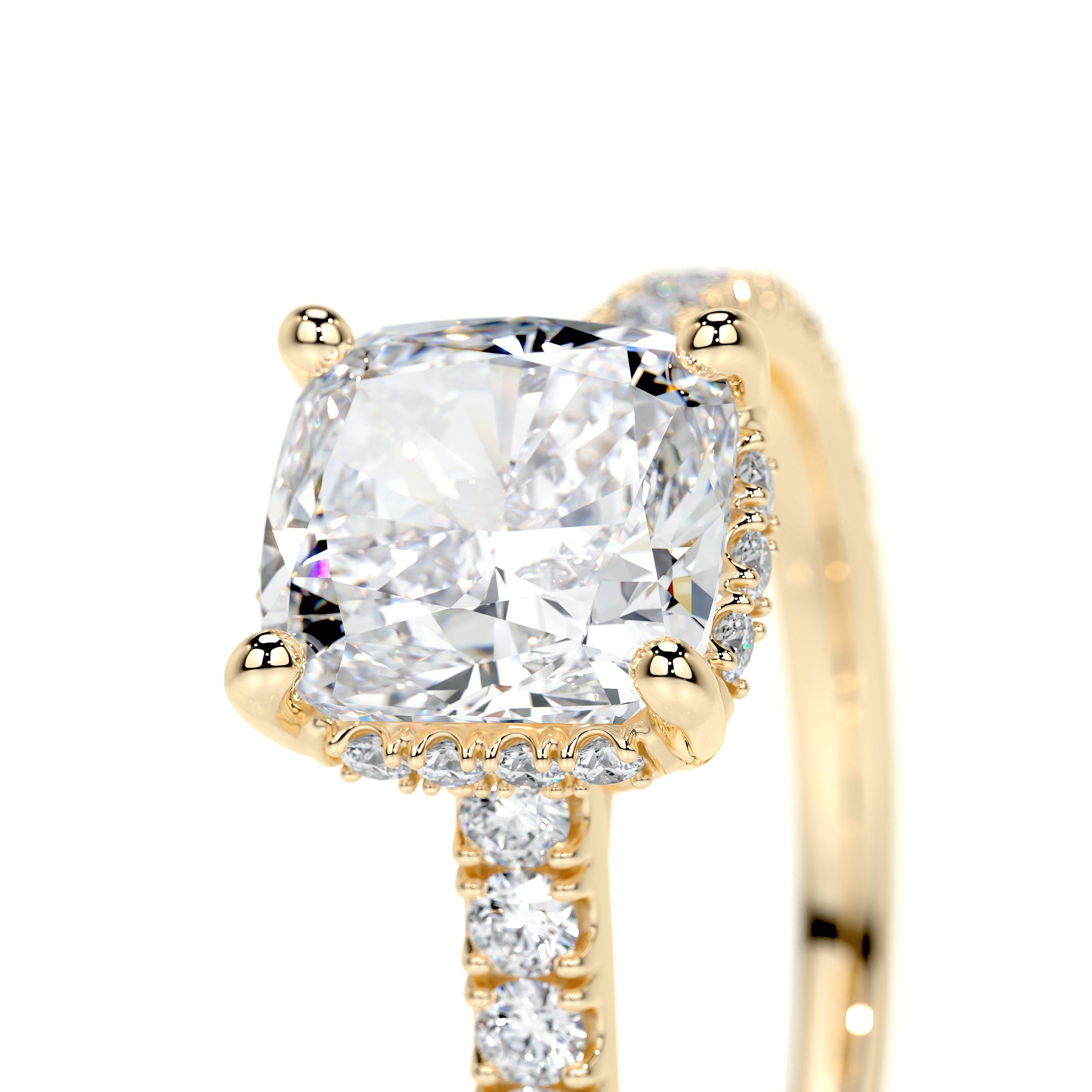 Cassandra Lab Grown Diamond Ring (2 Carat) -18K Yellow Gold