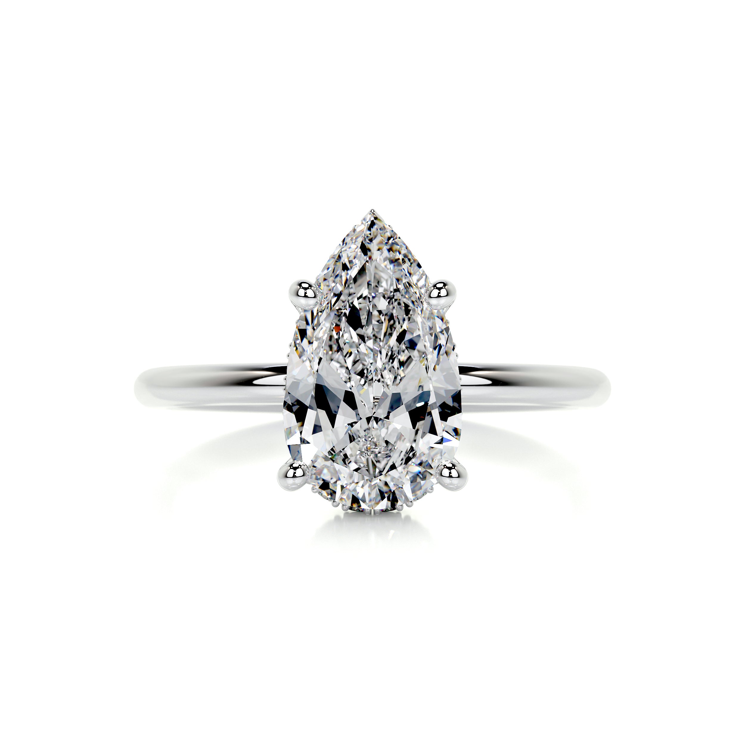 Willow Diamond Engagement Ring -14K White Gold