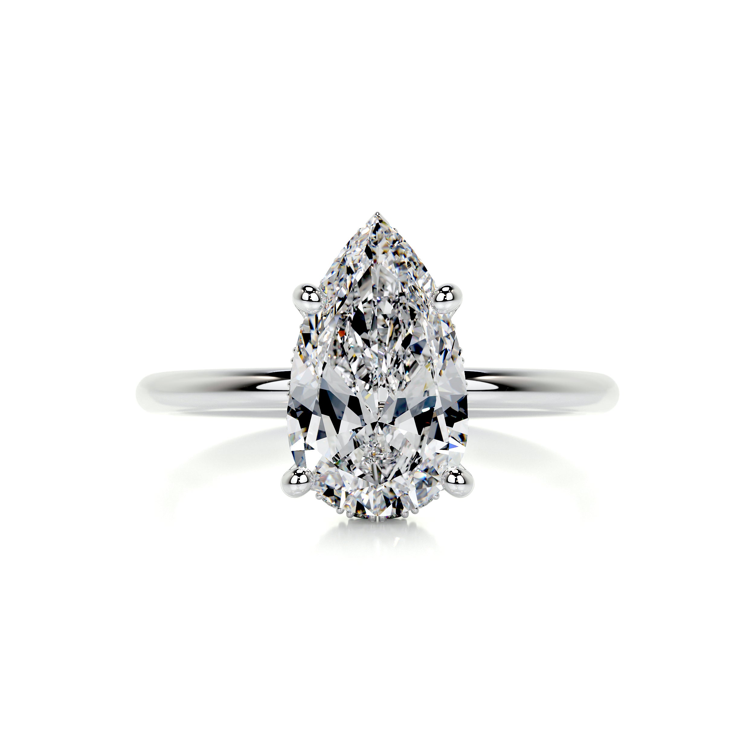 Willow Diamond Engagement Ring -18K White Gold