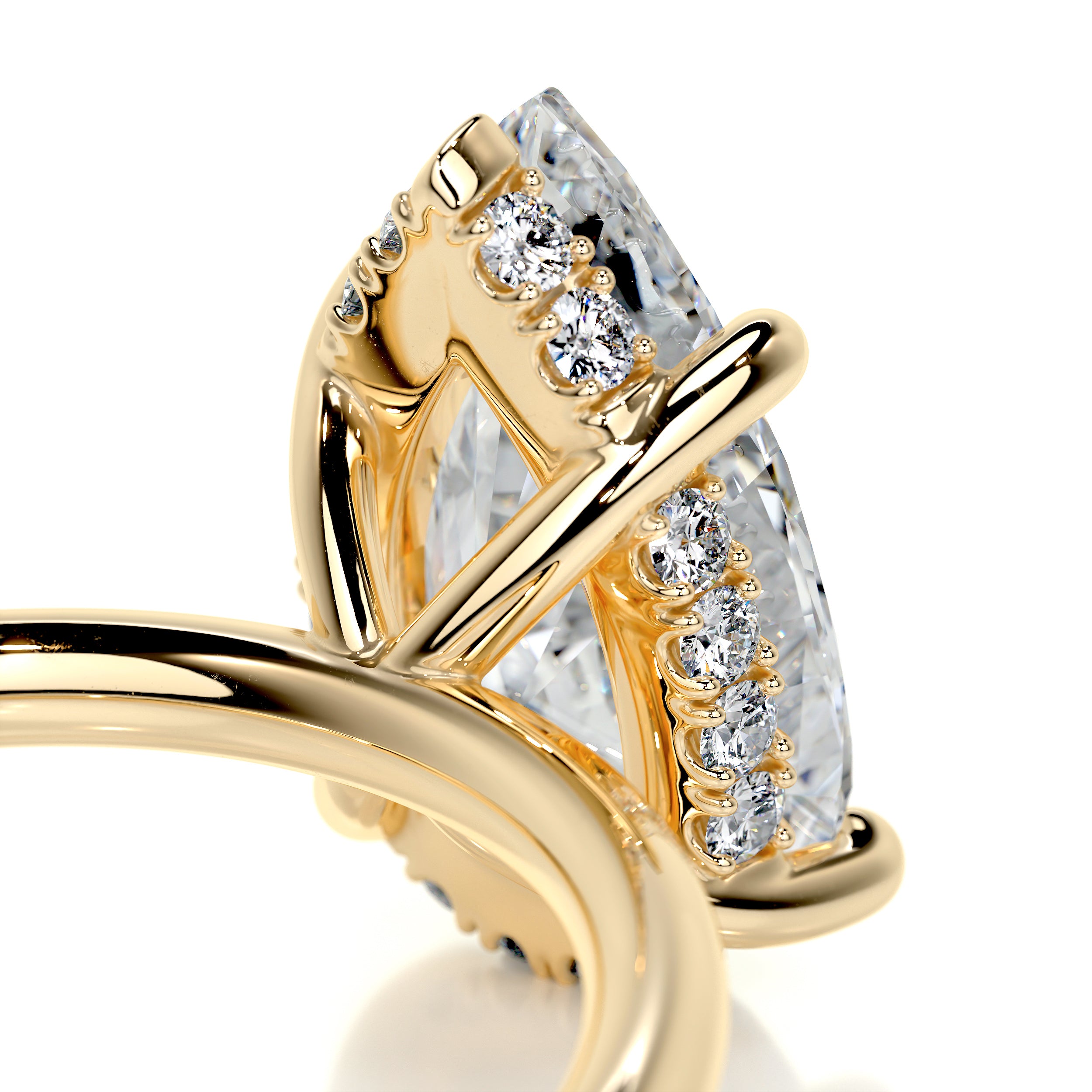 Willow Diamond Engagement Ring -18K Yellow Gold